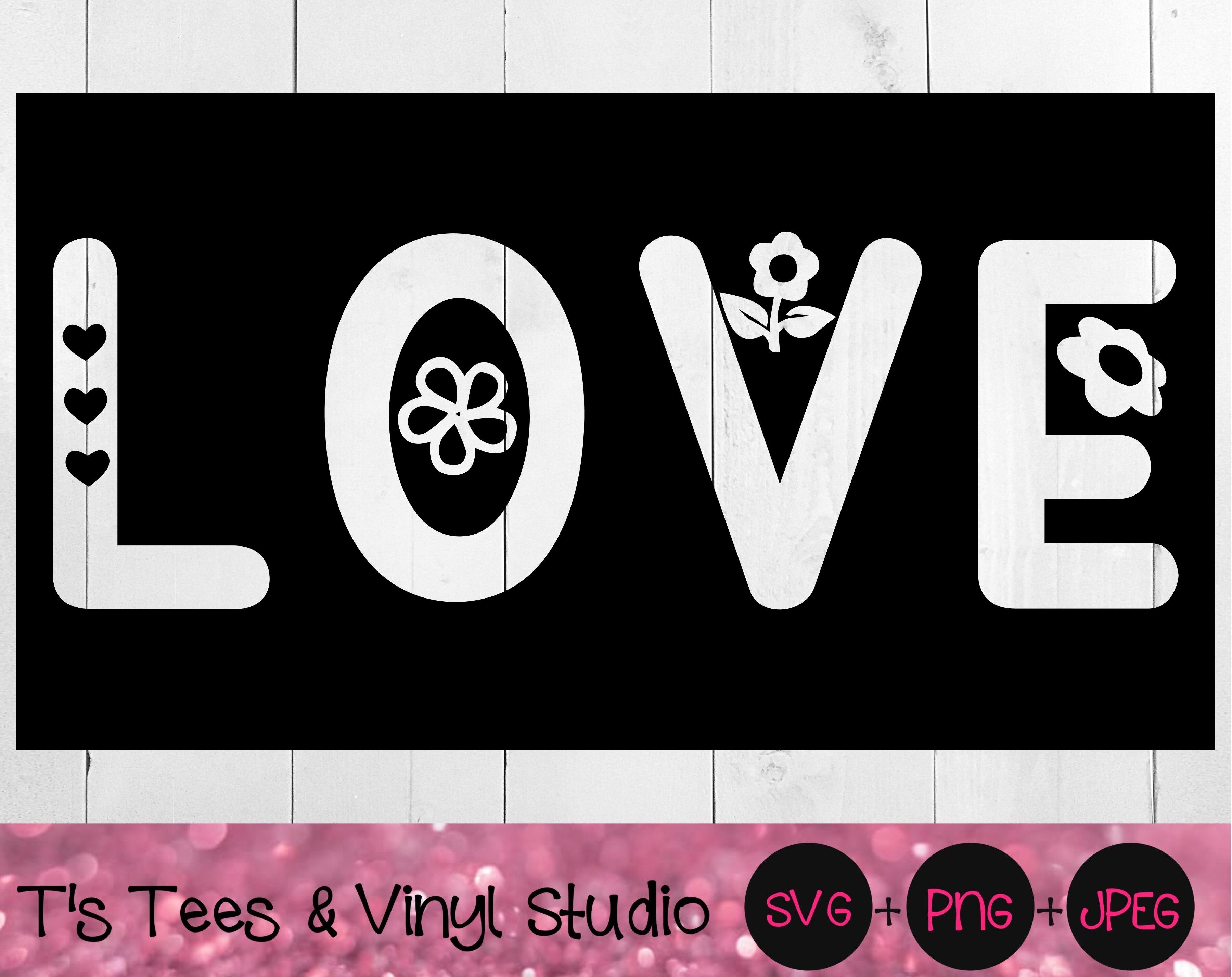 Download Love Svg Love Knockout Svg Flowers Svg Hearts Svg Peace Svg Block By T S Tees Vinyl Studio Thehungryjpeg Com