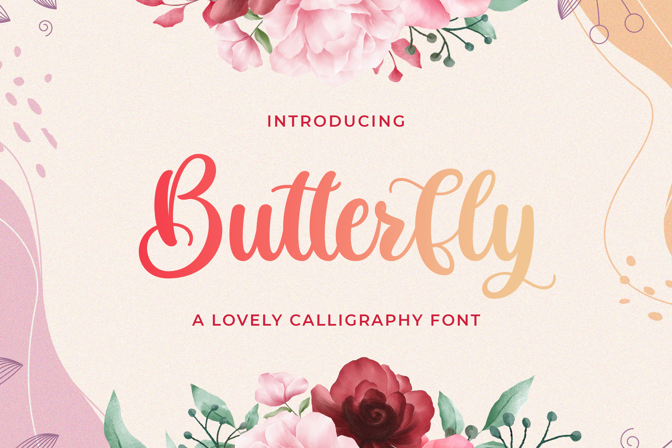Butterfly Lovely Calligraphy Font By Stringlabs Thehungryjpeg Com