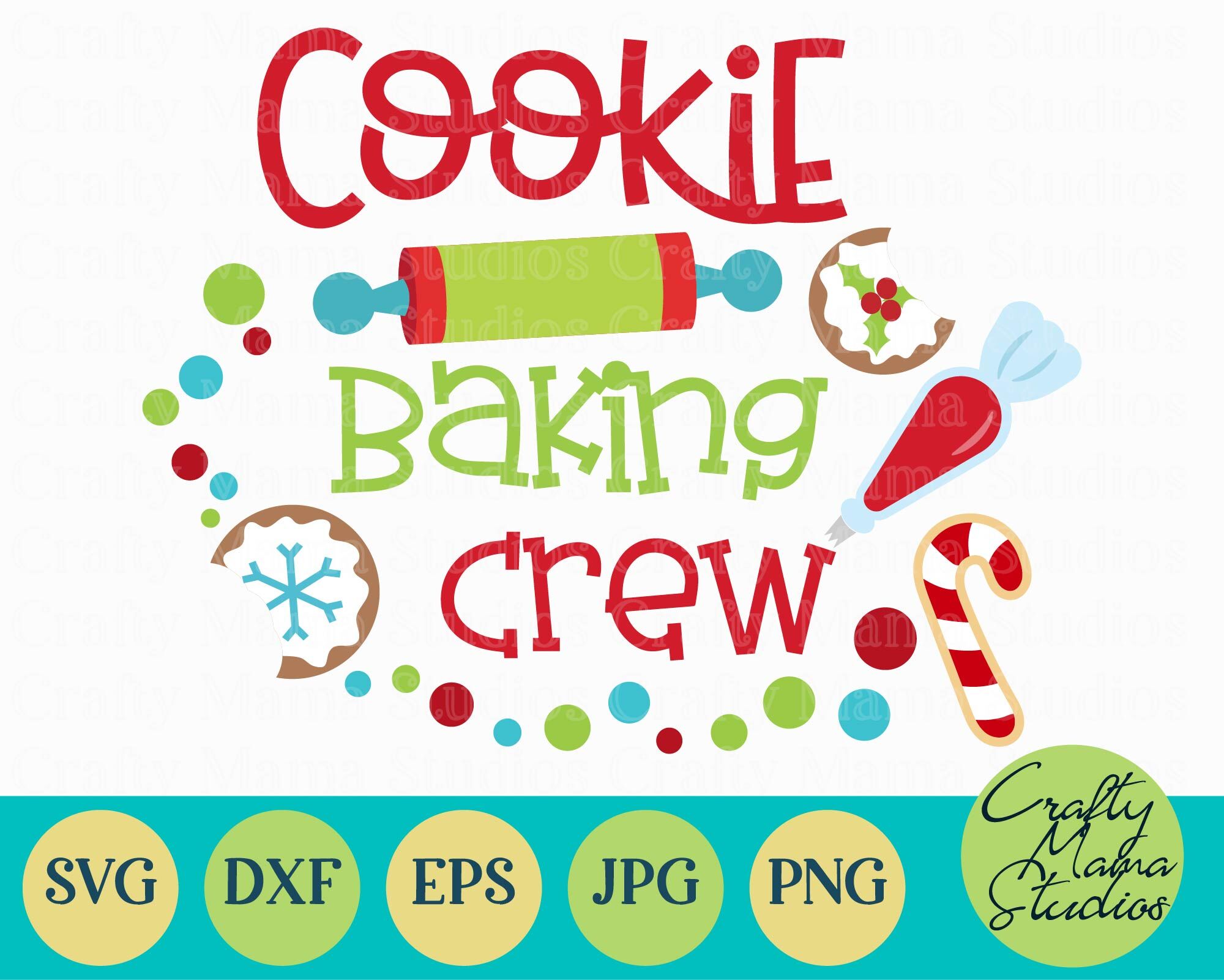 Christmas Svg Cookie Baking Crew Christmas Cookies Baking By Crafty Mama Studios Thehungryjpeg Com
