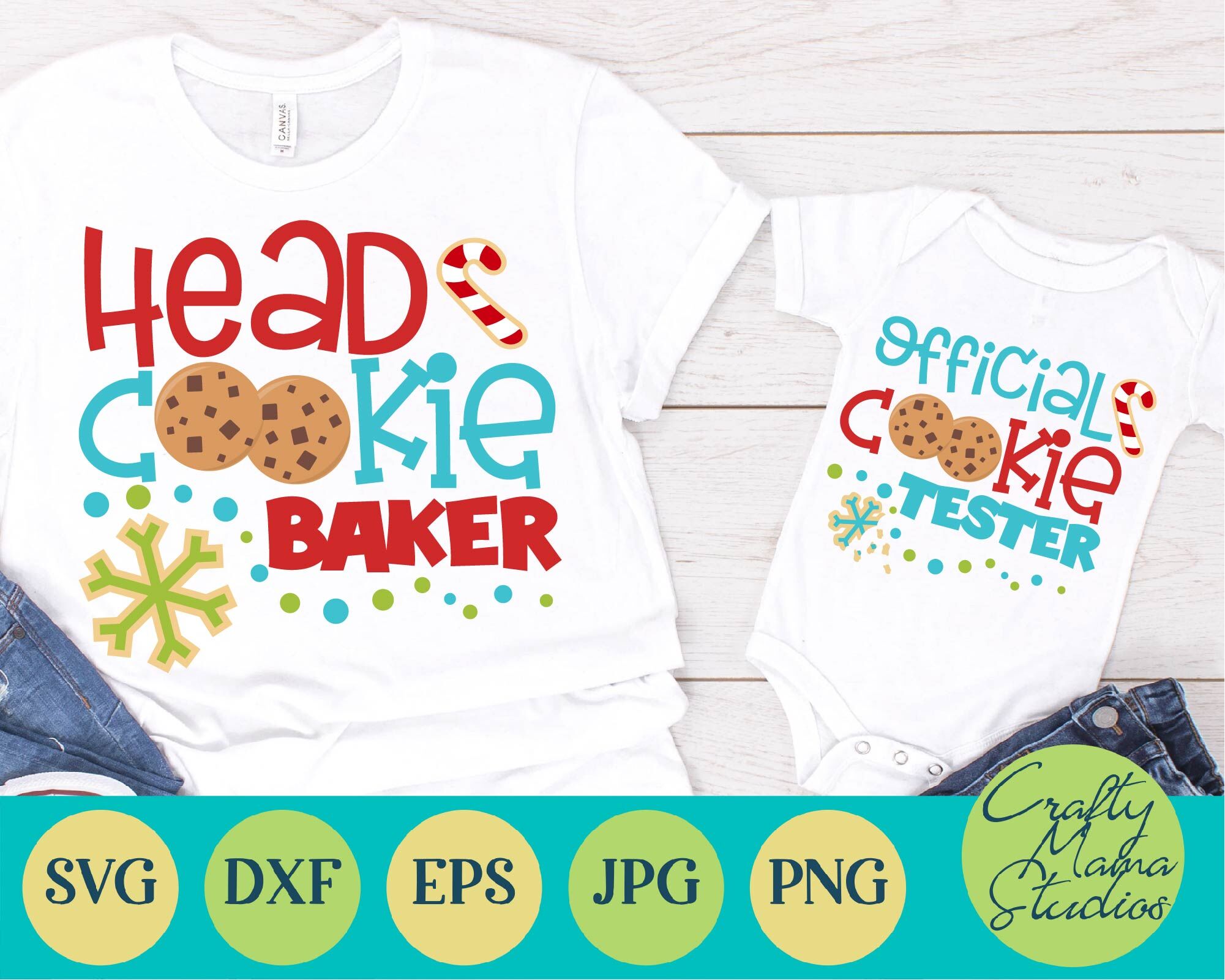 Christmas Svg Head Cookie Baker Official Cookie Tester By Crafty Mama Studios Thehungryjpeg Com