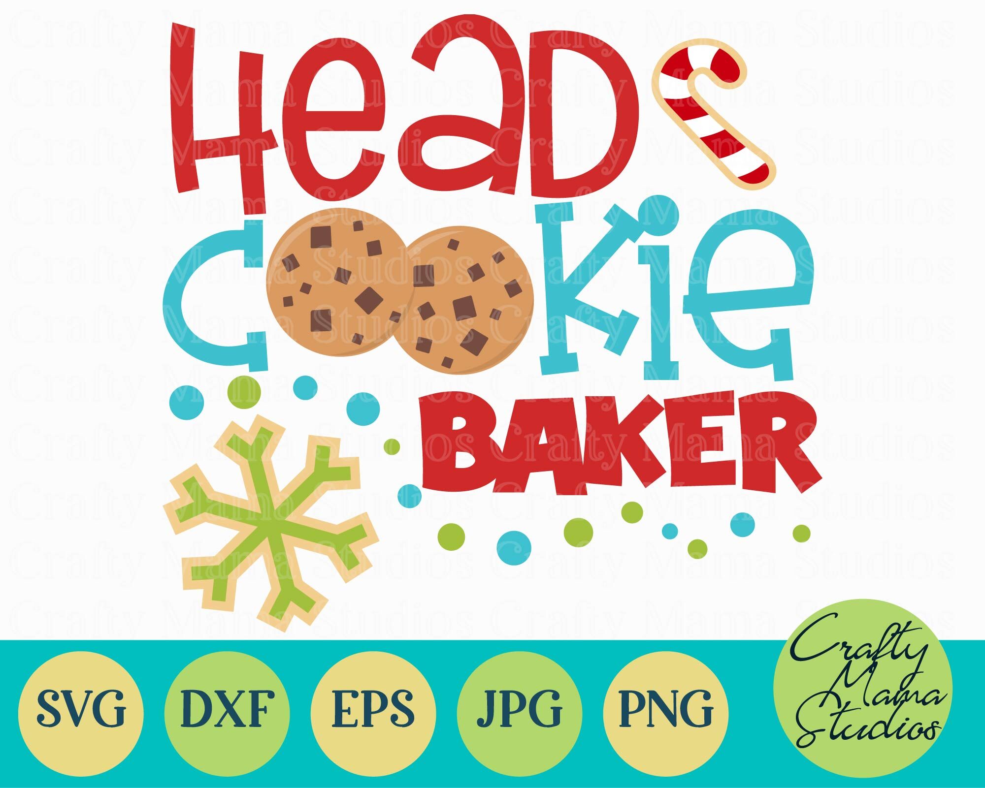 Christmas Svg Head Cookie Baker Official Cookie Tester By Crafty Mama Studios Thehungryjpeg Com