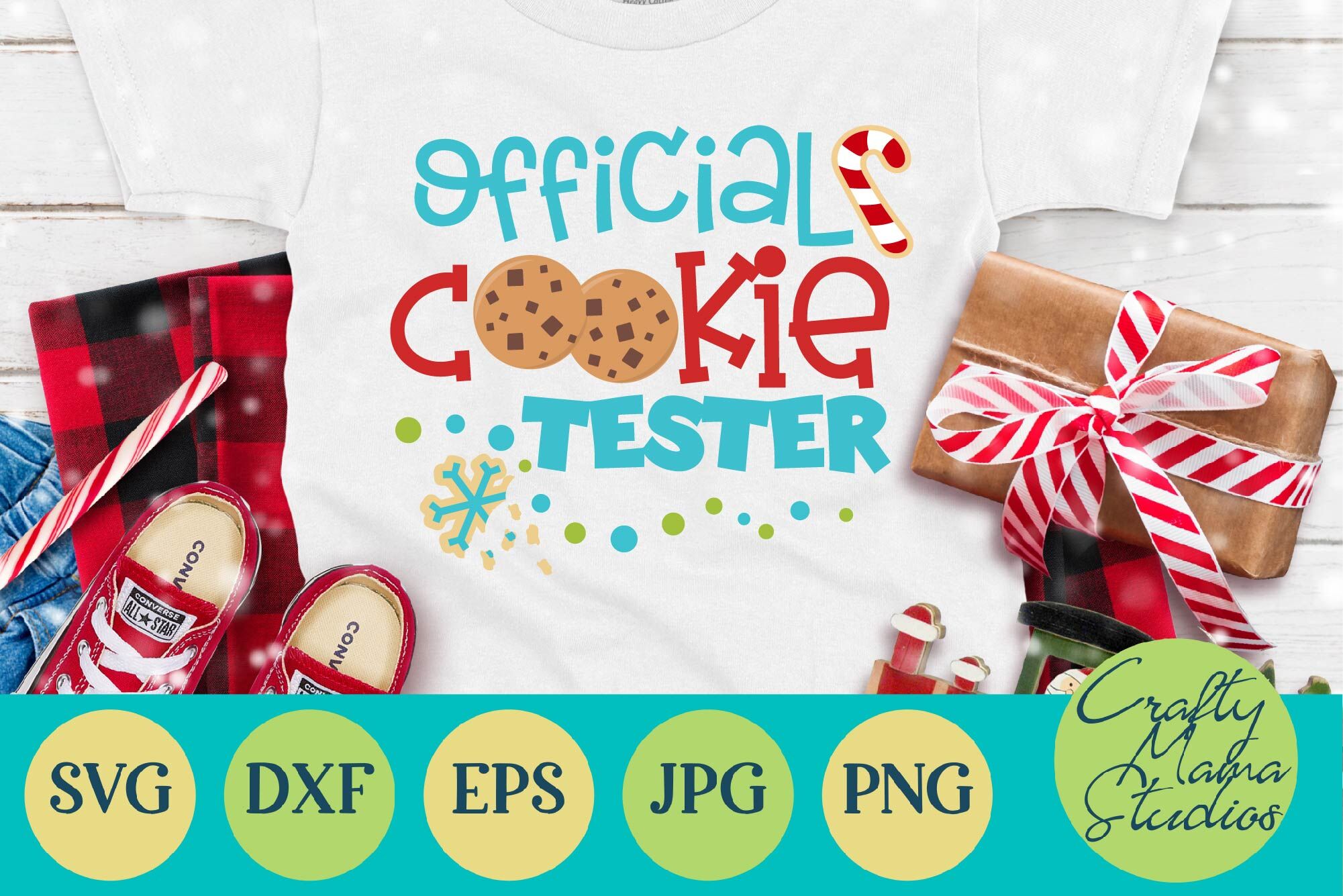 Christmas Svg Official Cookie Tester Christmas Cookies By Crafty Mama Studios Thehungryjpeg Com