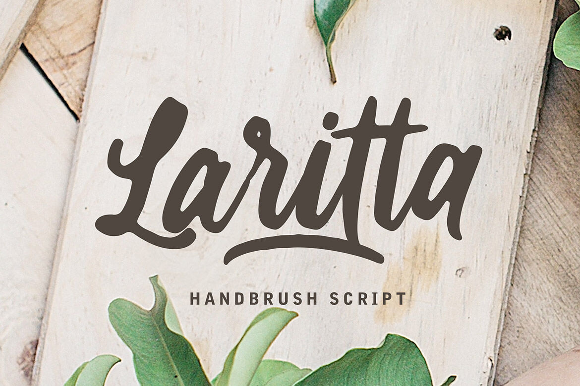 Laritta Handbrush Script By Weape Design Thehungryjpeg Com