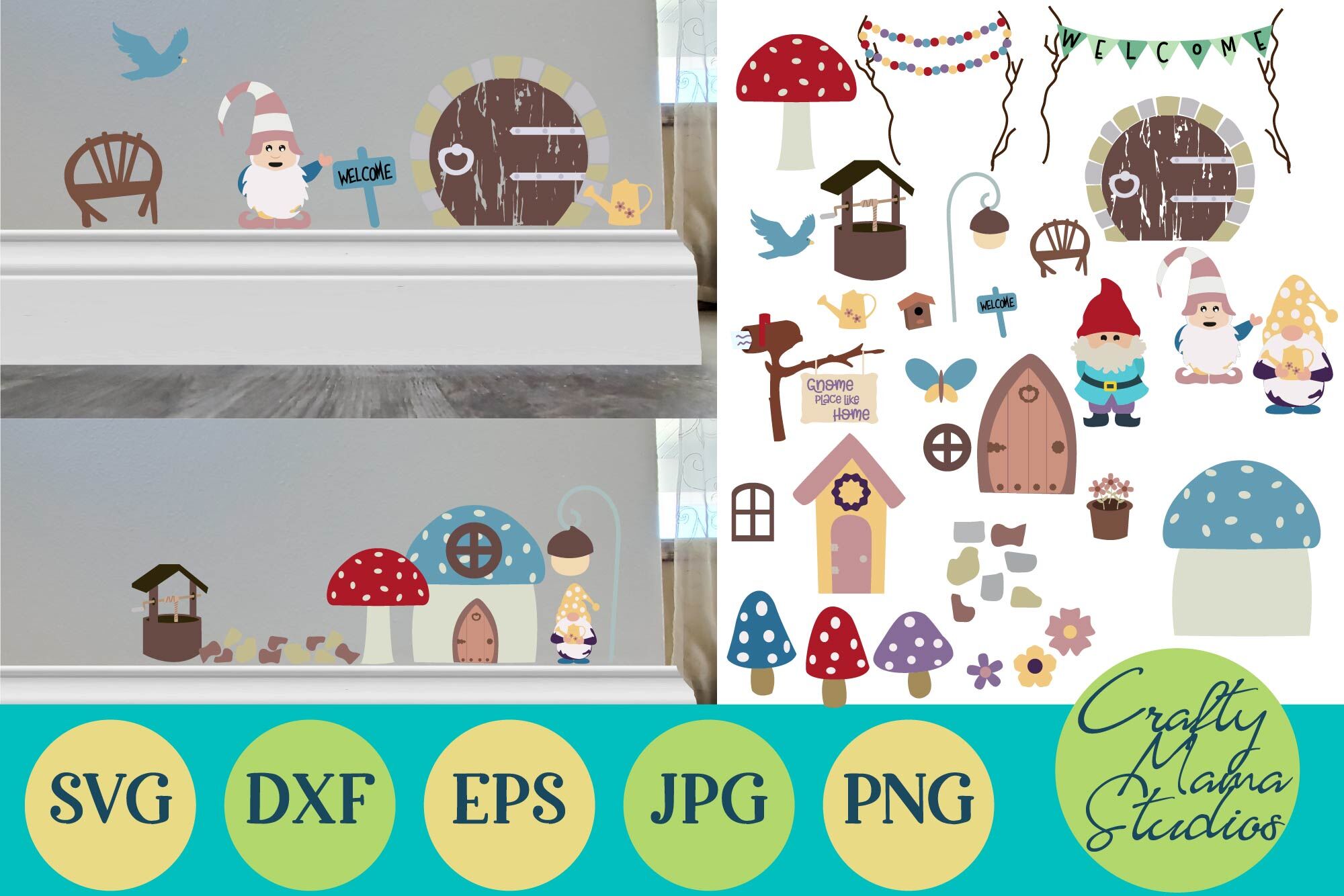 Create Your Own Gnome Home Svg Cut File Gnome Fairy House By Crafty Mama Studios Thehungryjpeg Com