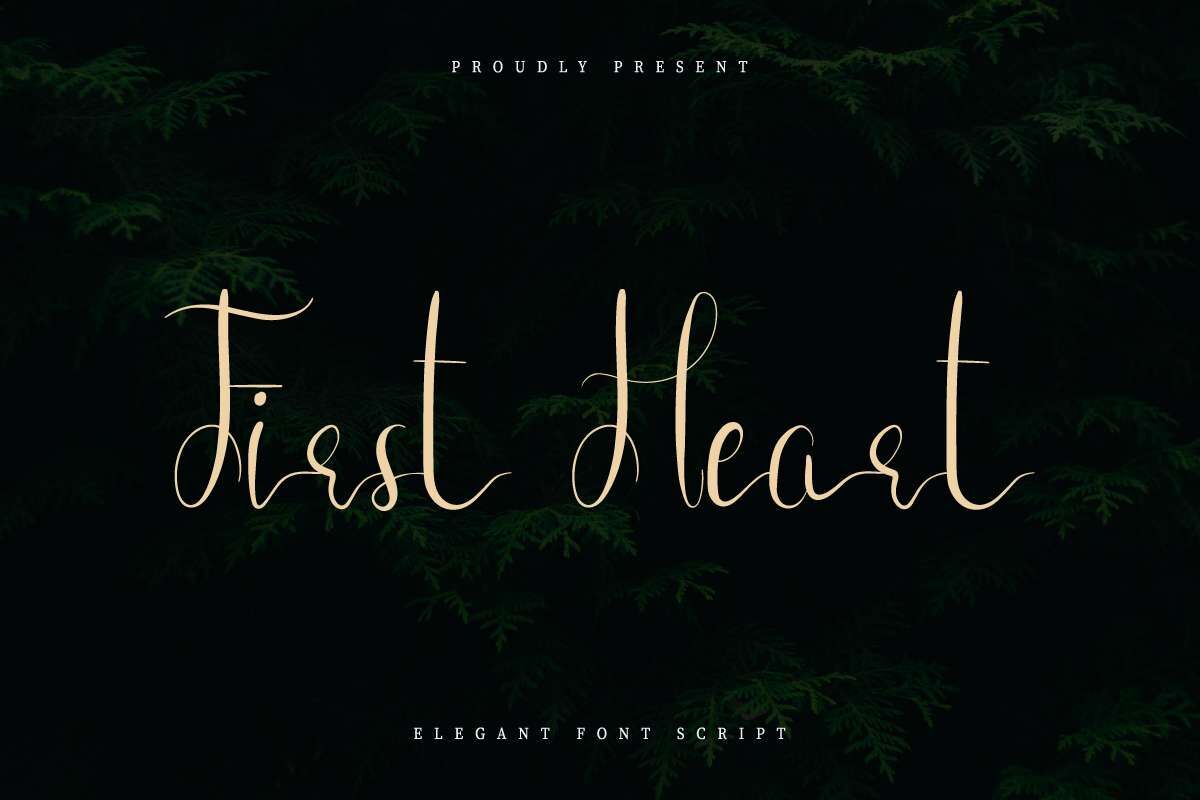 First Heart By Edric Studio Thehungryjpeg Com