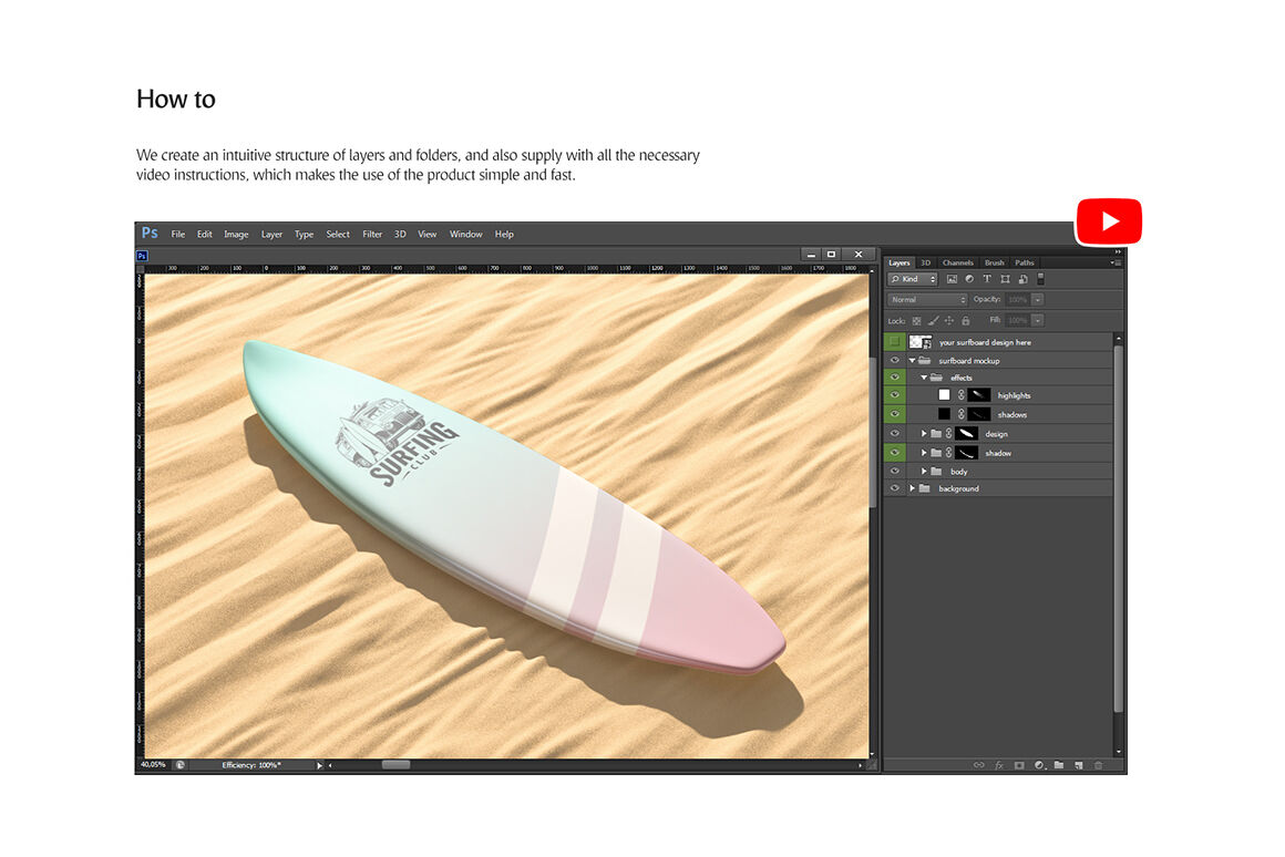 Download Surfboard Mockups Set By rebrandy | TheHungryJPEG.com