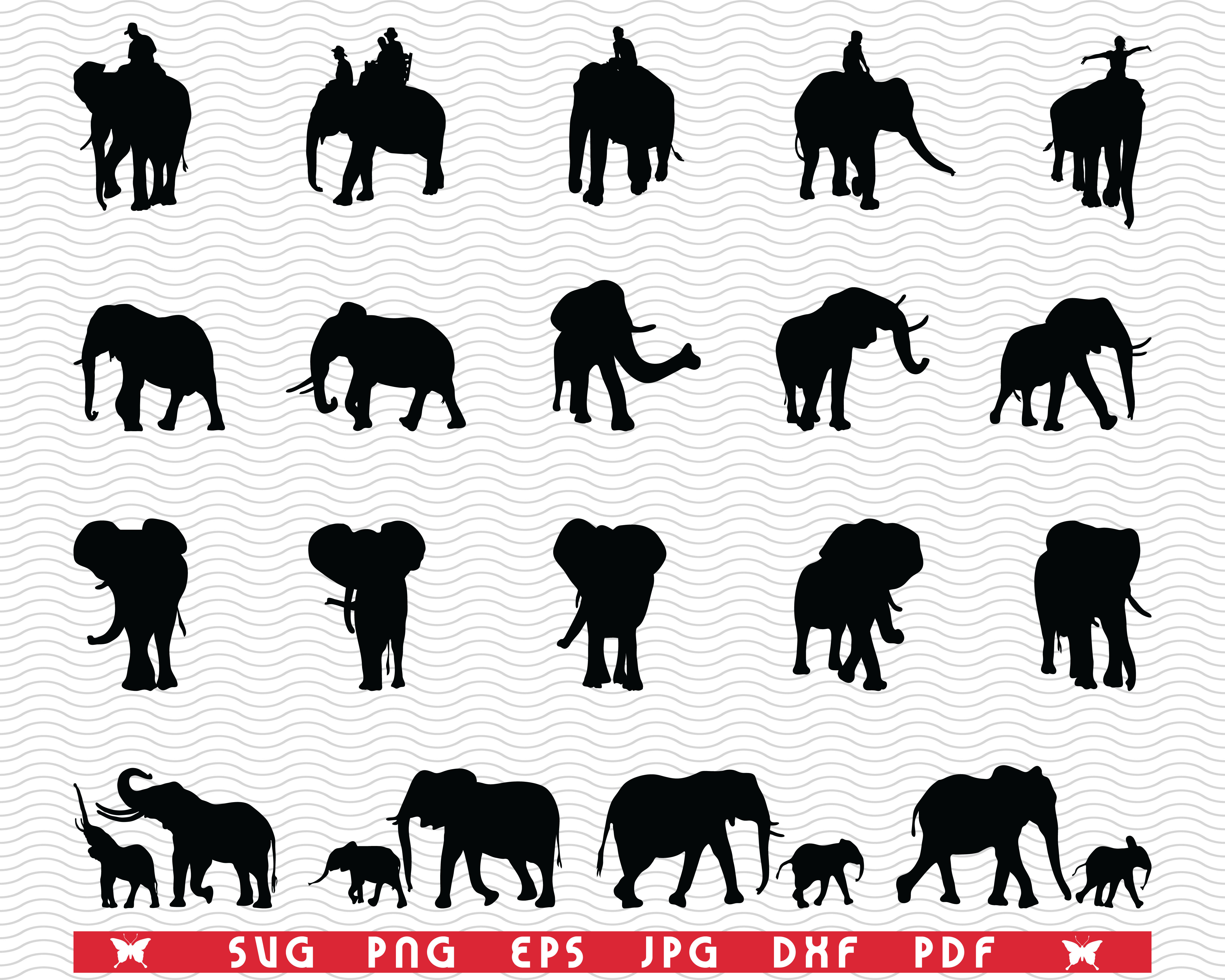 Free Free 299 Black And White Elephant Svg SVG PNG EPS DXF File