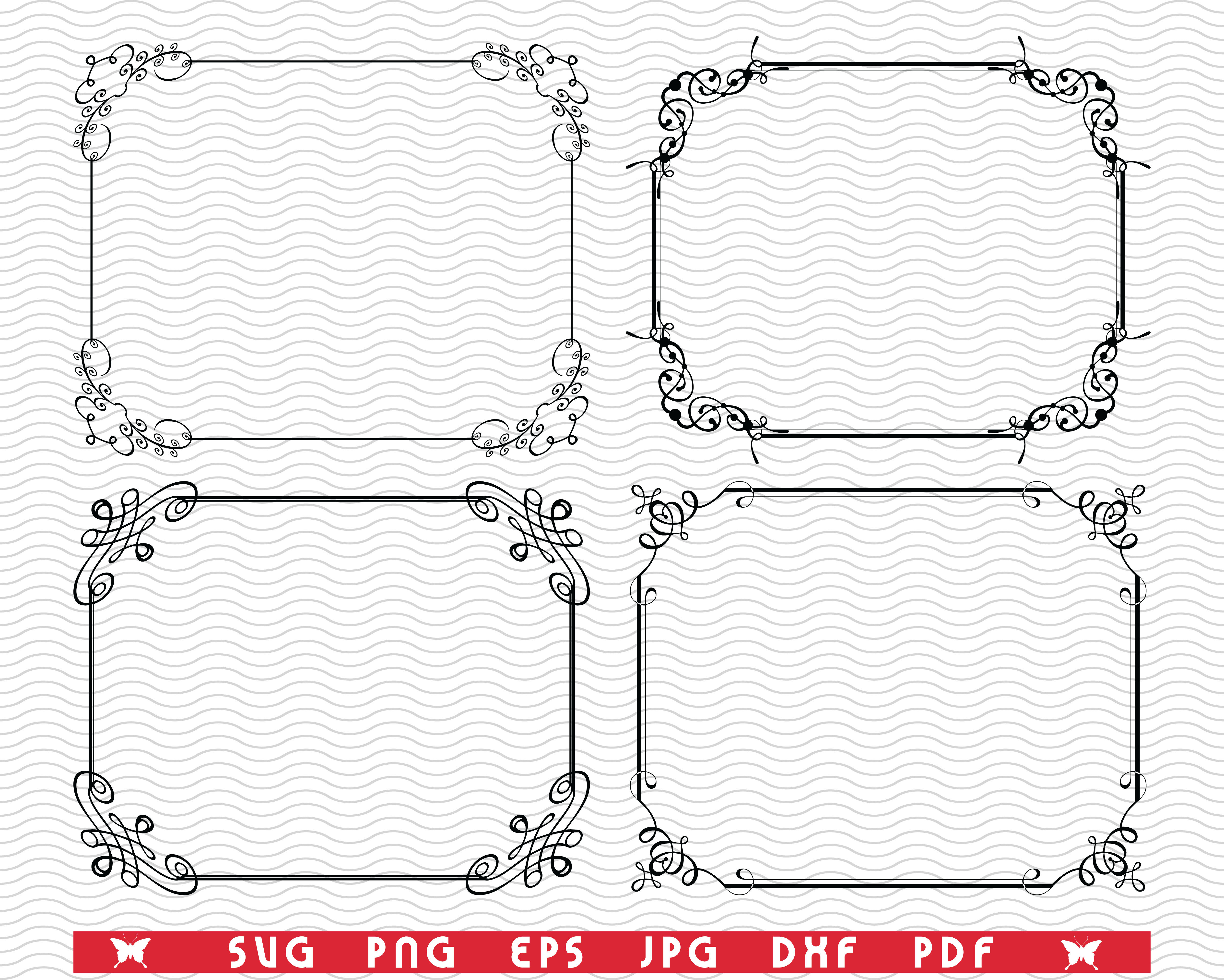 Download Frame Clipart Digital Frame Svg Decoration Frame Wedding Frame Digital Cutting File Instant Download Svg Dxf Eps Png Square Frame Svg Clip Art Art Collectibles Kromasol Com