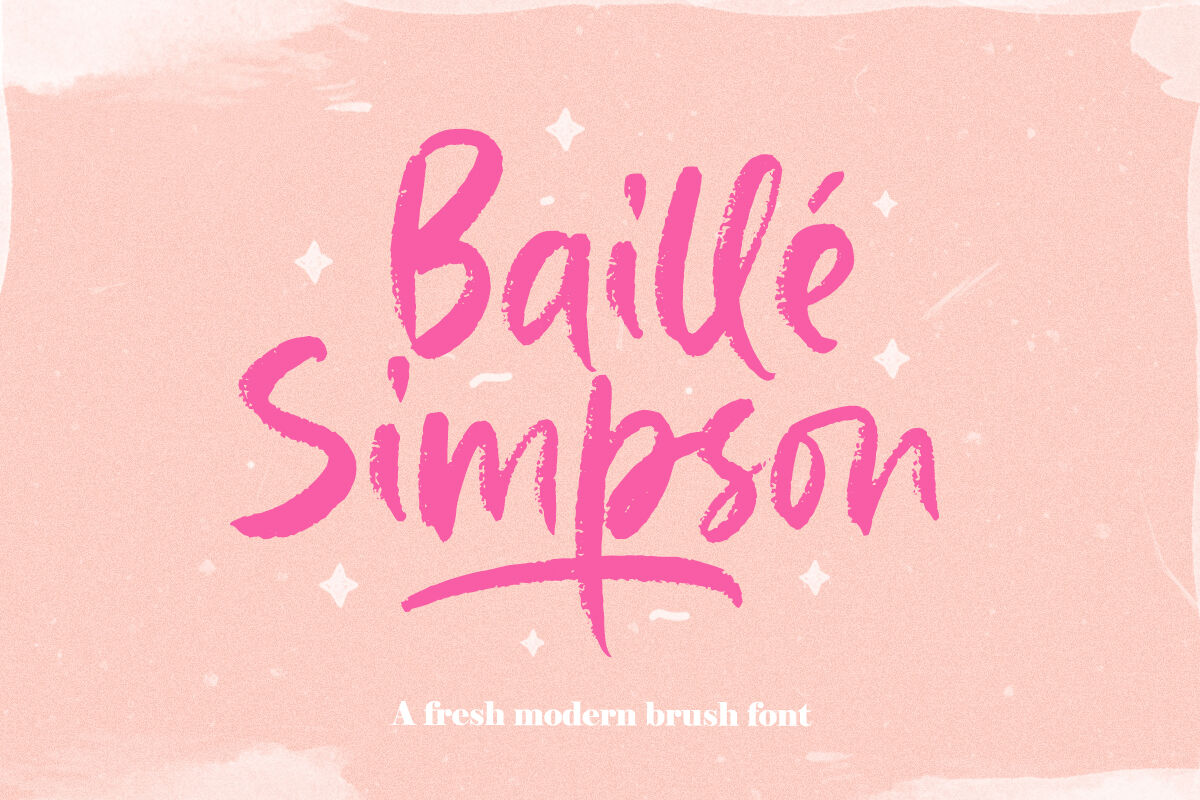 Baille Simpson Modern Brush Script By Letterhend Thehungryjpeg Com