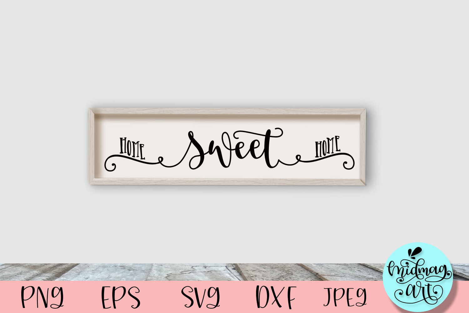 Home sweet home wood sign svg By Midmagart | TheHungryJPEG.com
