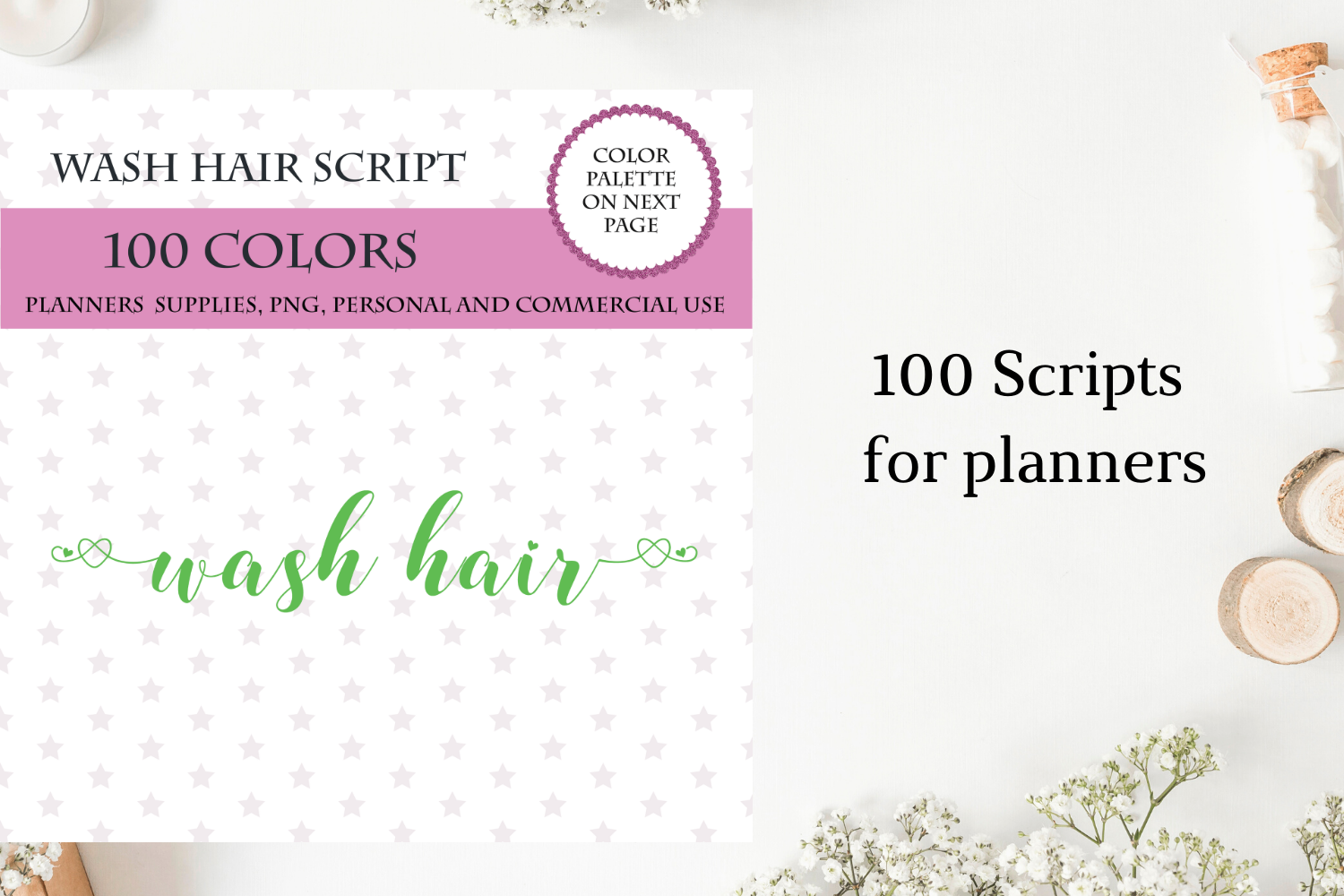 Wash Hair Sticker Planner Font Clipart Wash Hair Sticker Clipart Wash Hair Digital Clipart By Old Continent Design Thehungryjpeg Com
