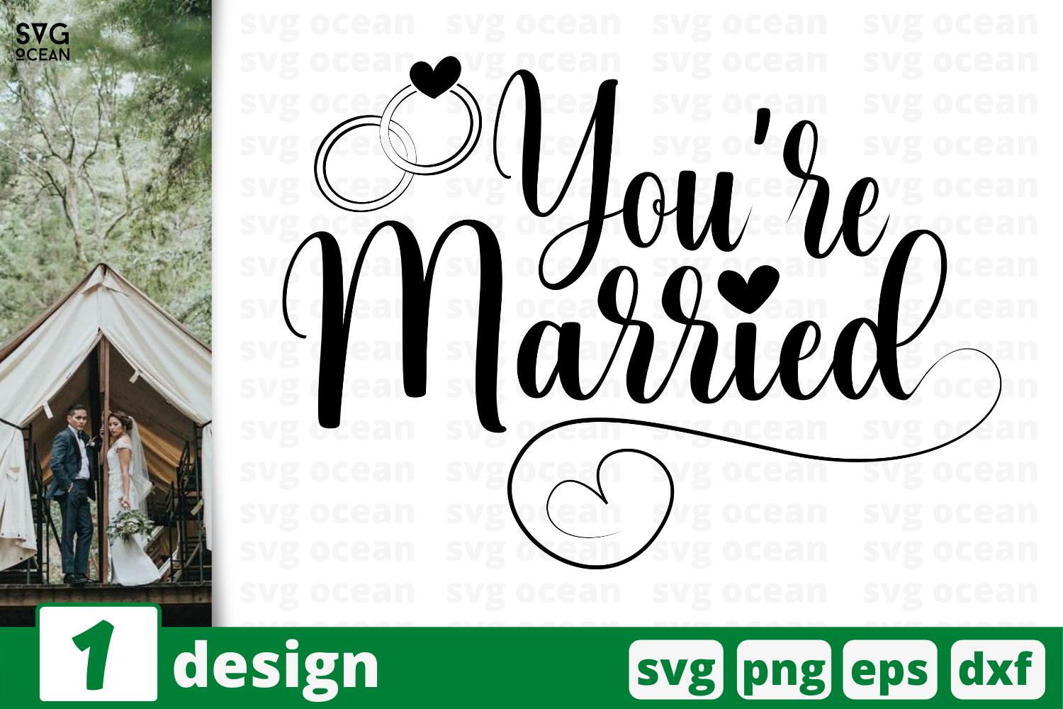 Download 1 YOU'RE MARRIED, wedding quotes cricut svg By SvgOcean ...