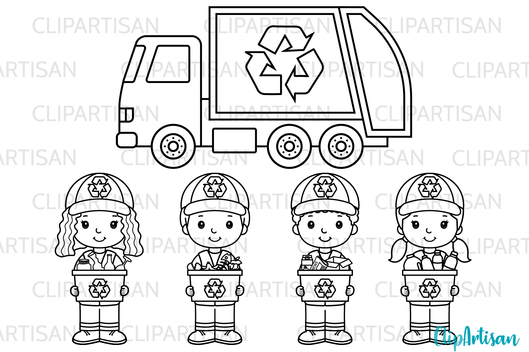 earth day clipart black and white