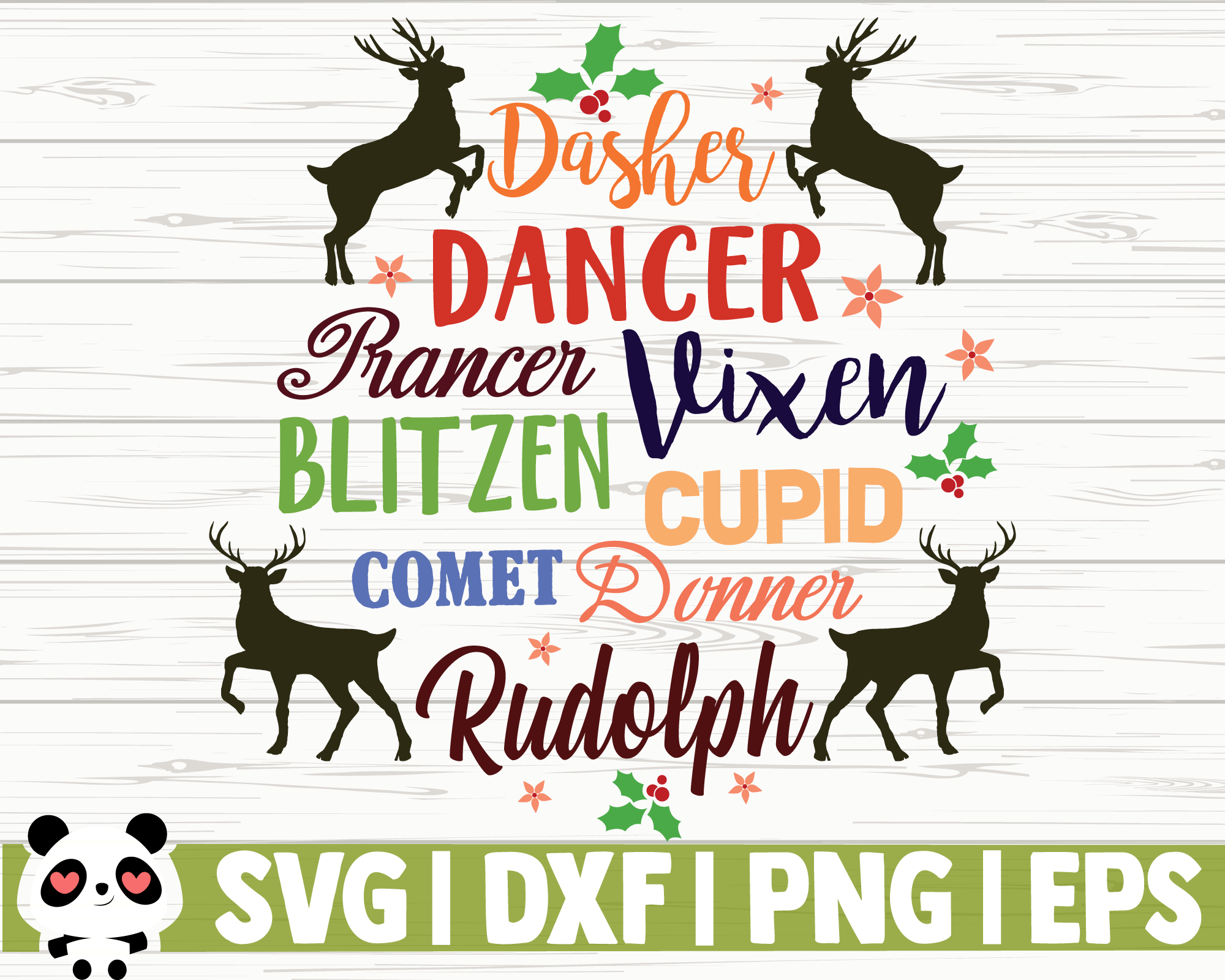 Reindeer Names By Creativedesignsllc Thehungryjpeg Com