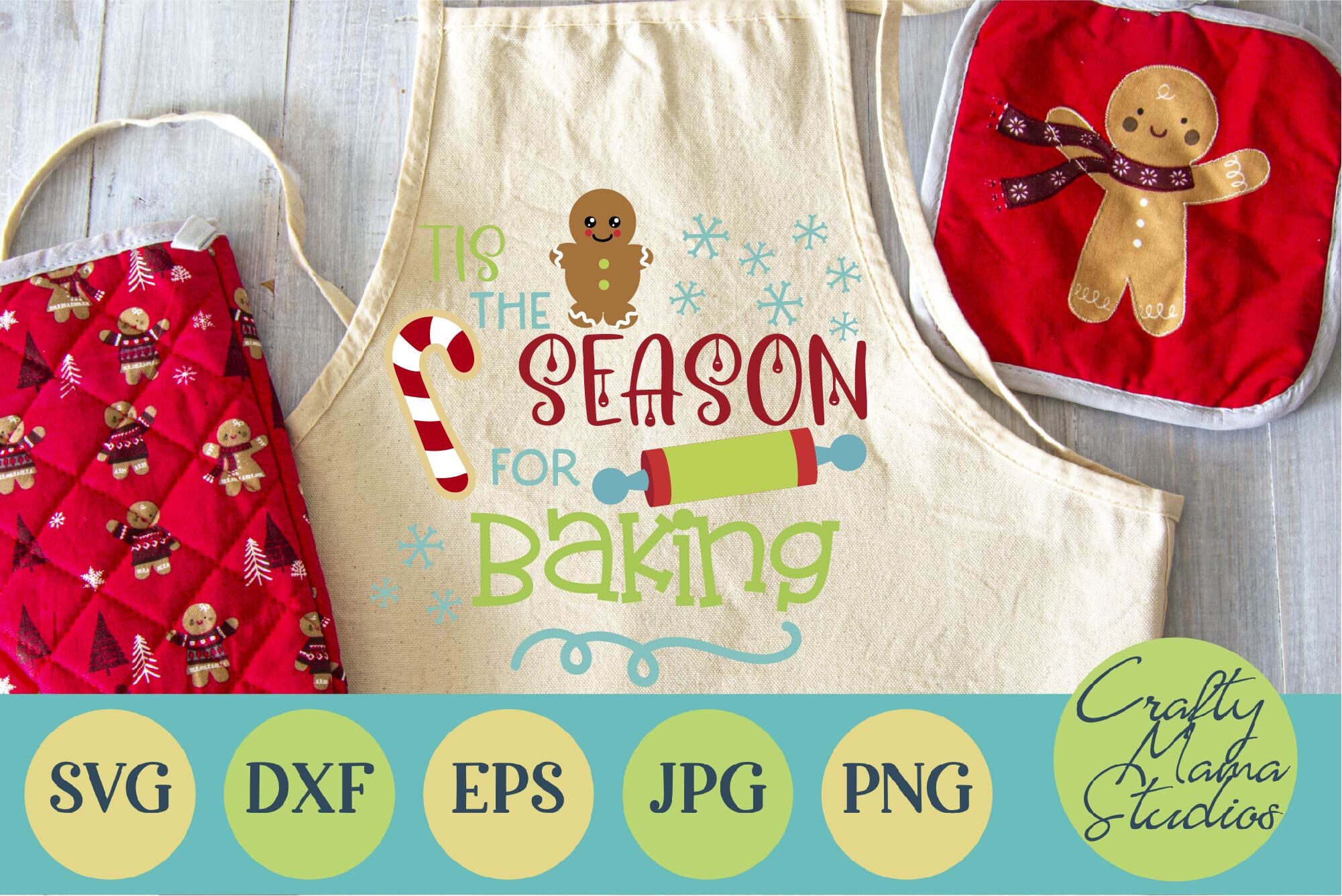 Christmas Svg Tis The Season To Be Baking Christmas Cookie By Crafty Mama Studios Thehungryjpeg Com