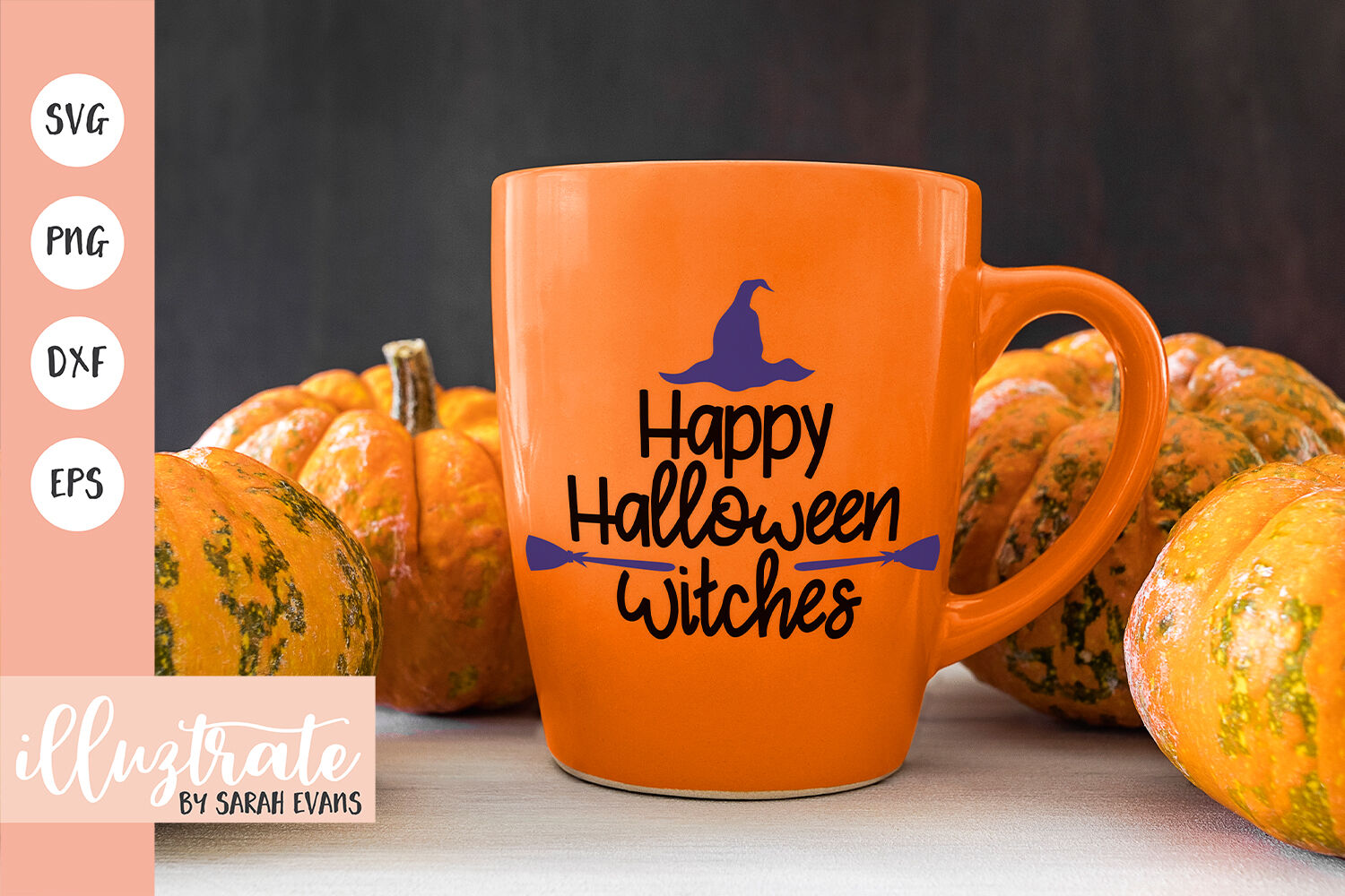Happy Halloween Witches Svg Cut Files Halloween Svg Cut Files By Illuztrateuk Thehungryjpeg Com