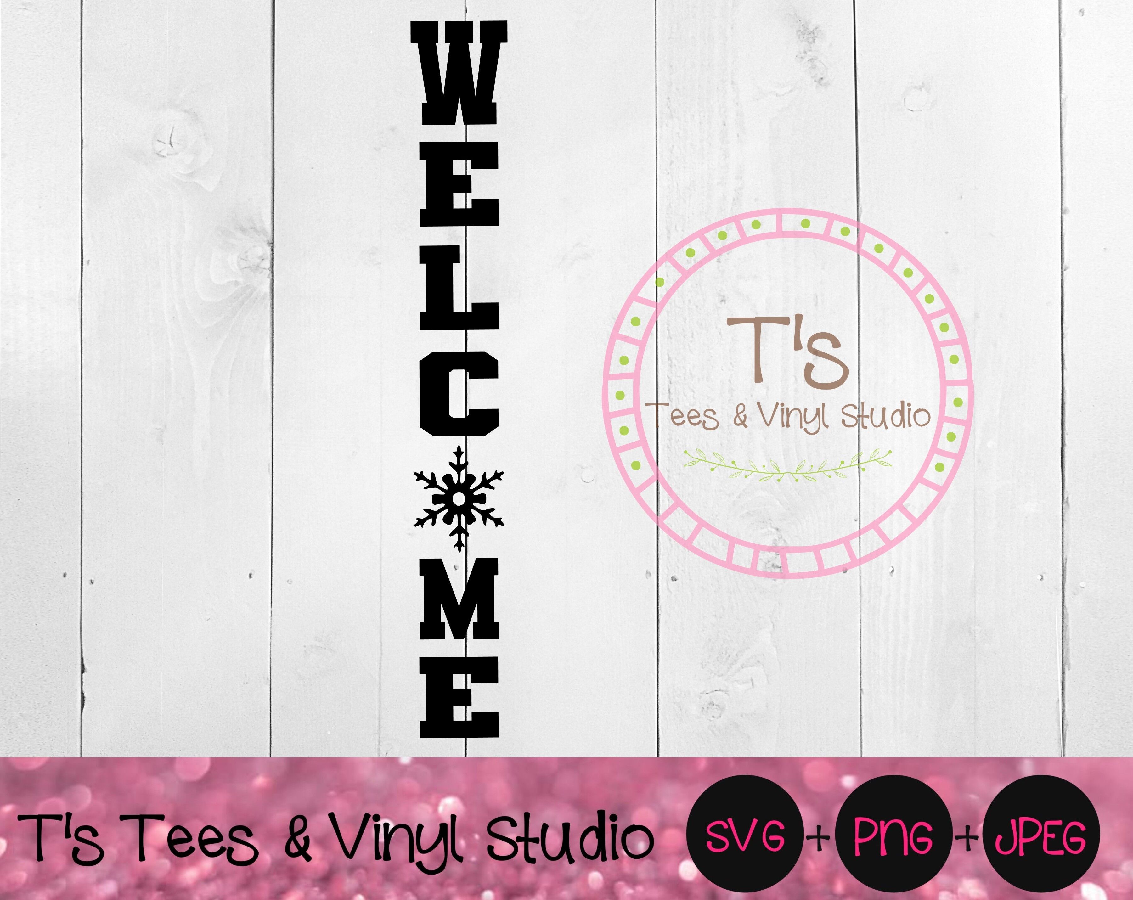 Welcome Svg Snowflake Svg Winter Svg Christmas Svg Welcome Sign P By T S Tees Vinyl Studio Thehungryjpeg Com