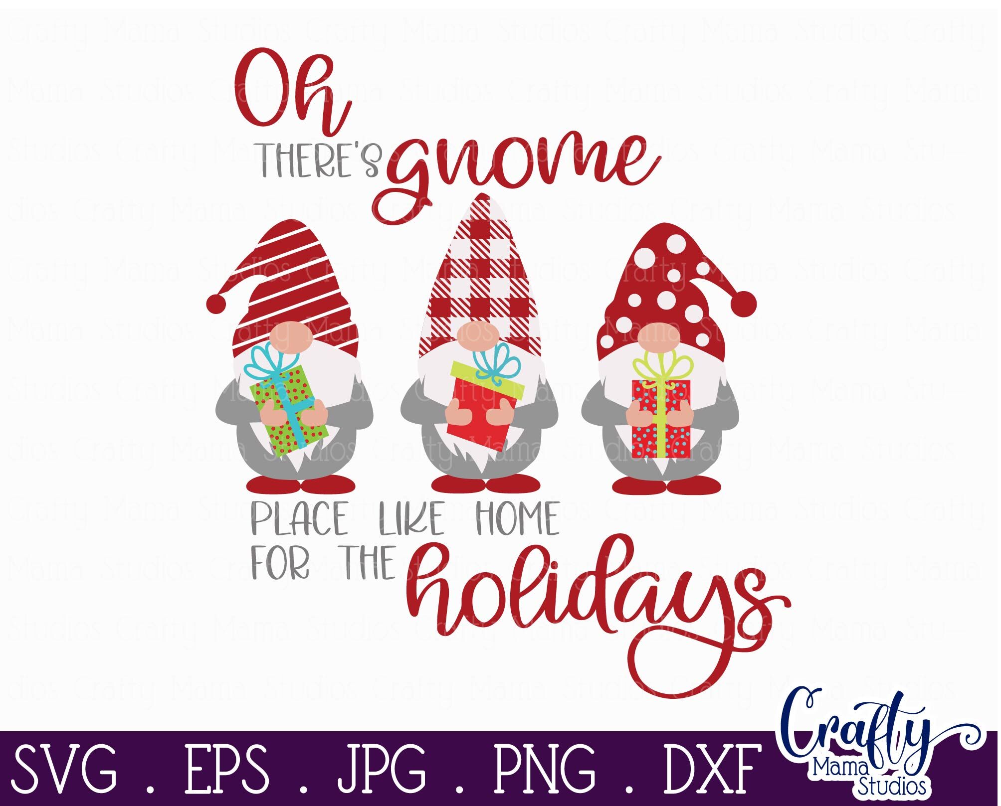 Download Christmas Svg - Gnome Christmas - Buffalo Plaid - No Place ...