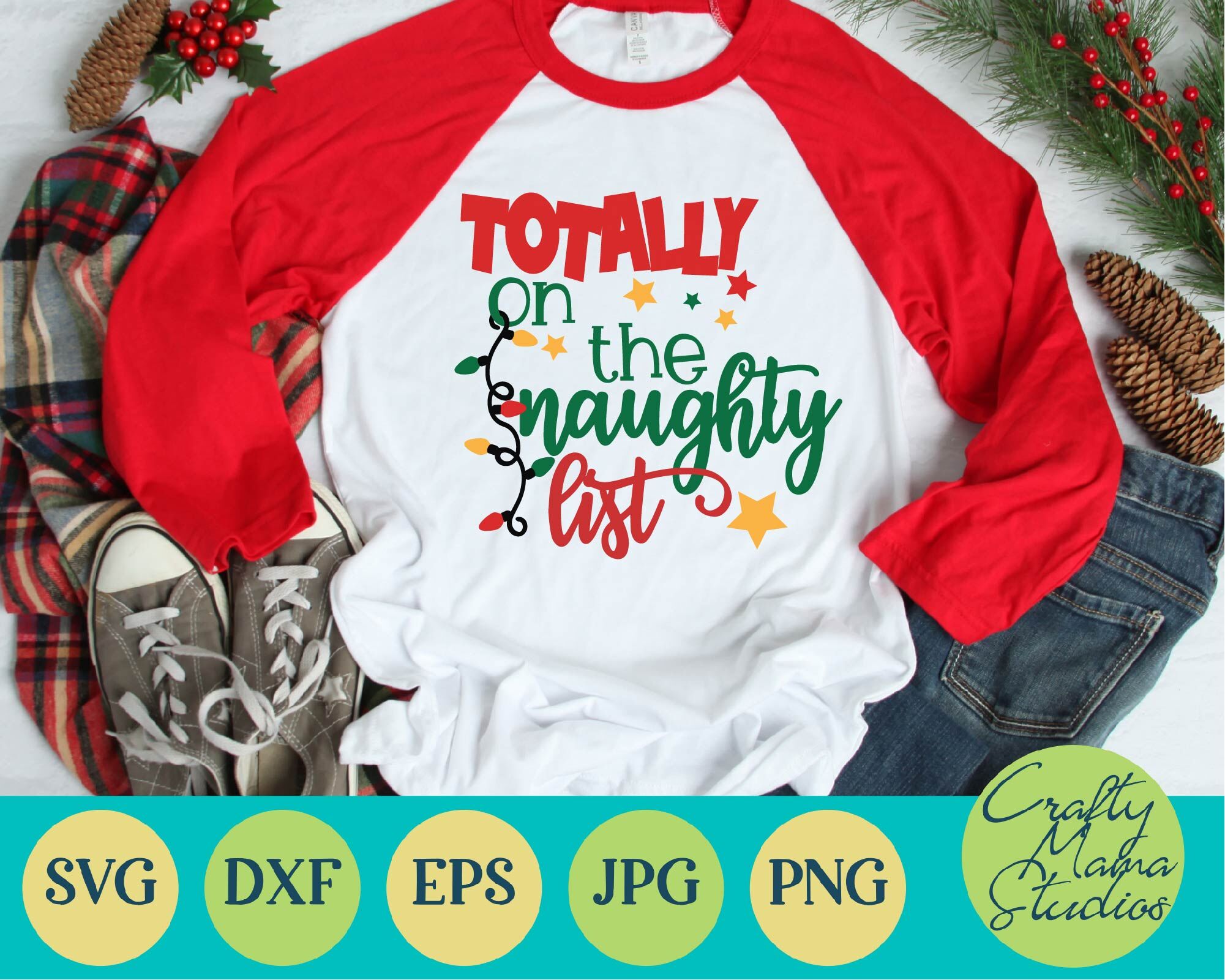 Totally On The Naughty List Svg Christmas Svg By Crafty Mama Studios Thehungryjpeg Com