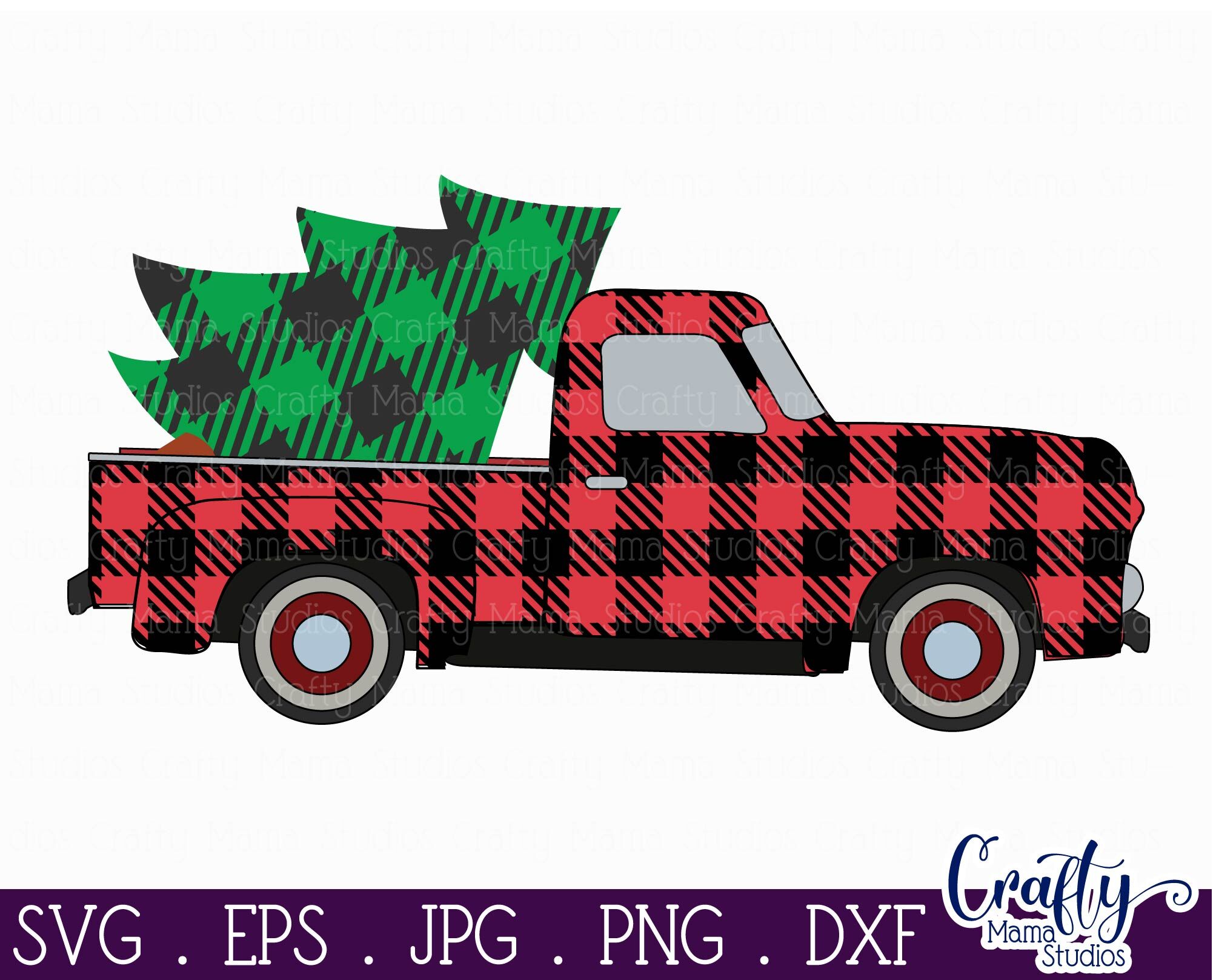 Download Christmas Svg Merry Christmas Svg Vintage Truck Christmas Truck By Crafty Mama Studios Thehungryjpeg Com