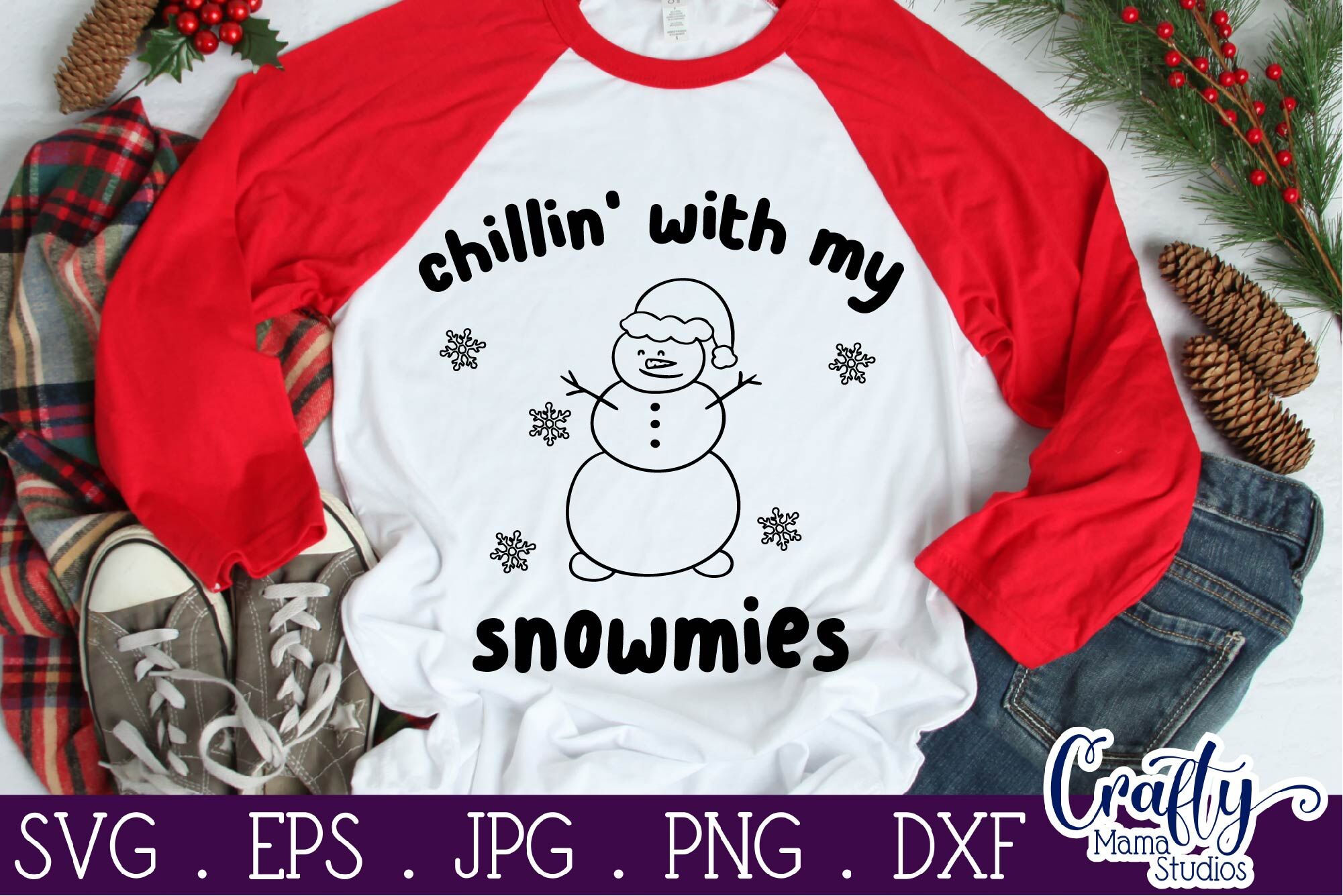 Chillin With My Snowmies Svg, Winter Svg By Crafty Mama Studios ...