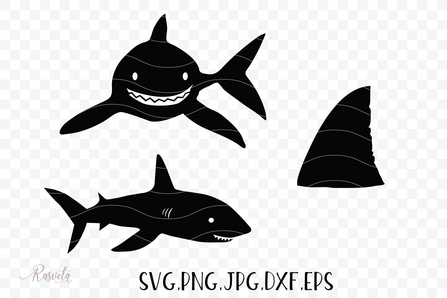 Download Shark Silhouette By Rasveta Thehungryjpeg Com