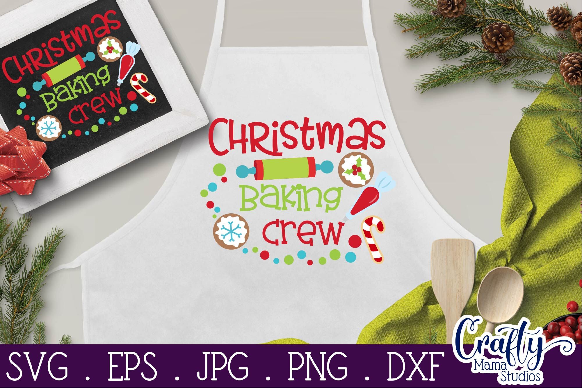 Download Christmas Svg Christmas Baking Crew Christmas Cookies Baking By Crafty Mama Studios Thehungryjpeg Com SVG Cut Files