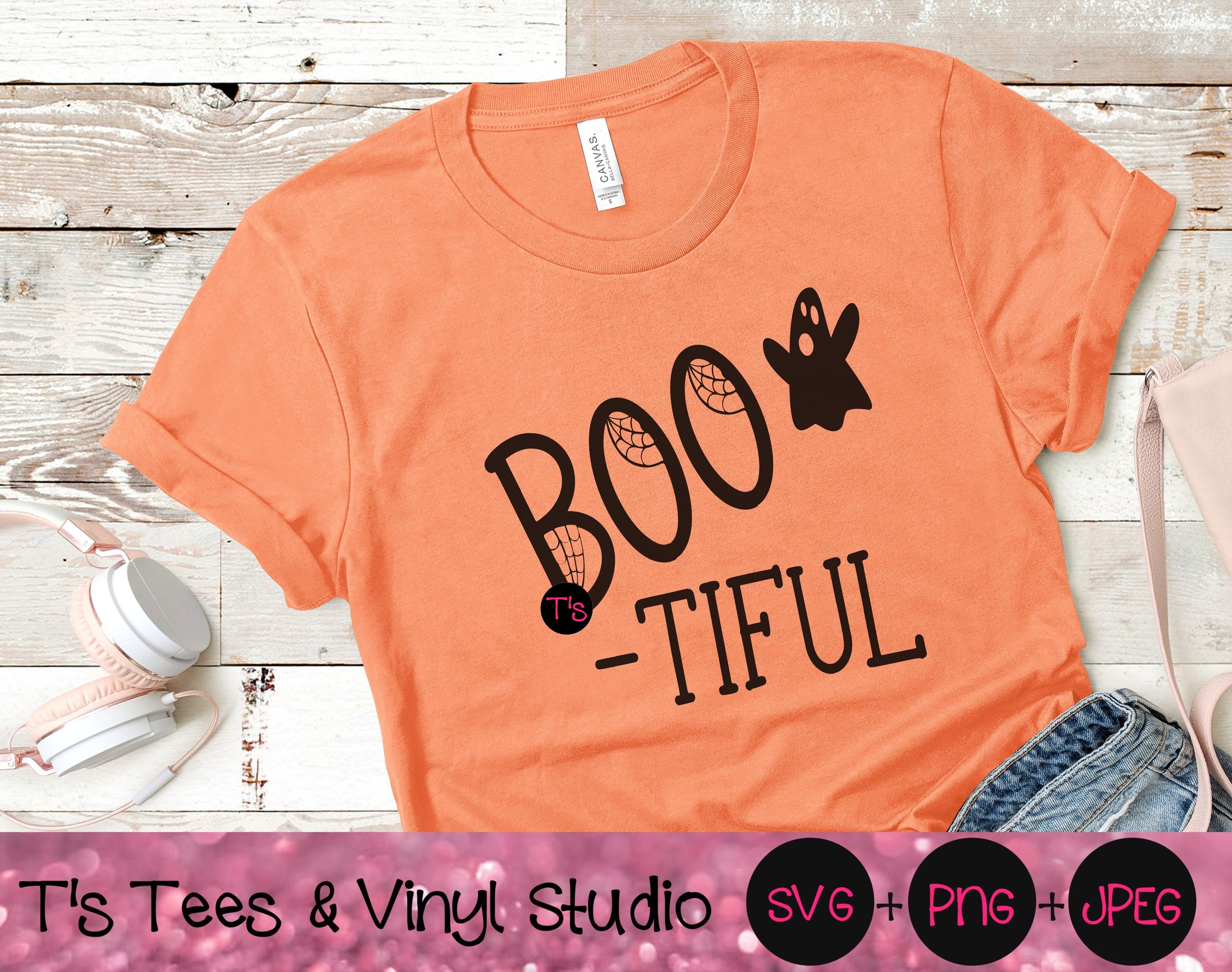 Bootiful Svg Beautiful Svg Boo Svg Halloween Svg Spooky Svg Ghost By T S Tees Vinyl Studio Thehungryjpeg Com