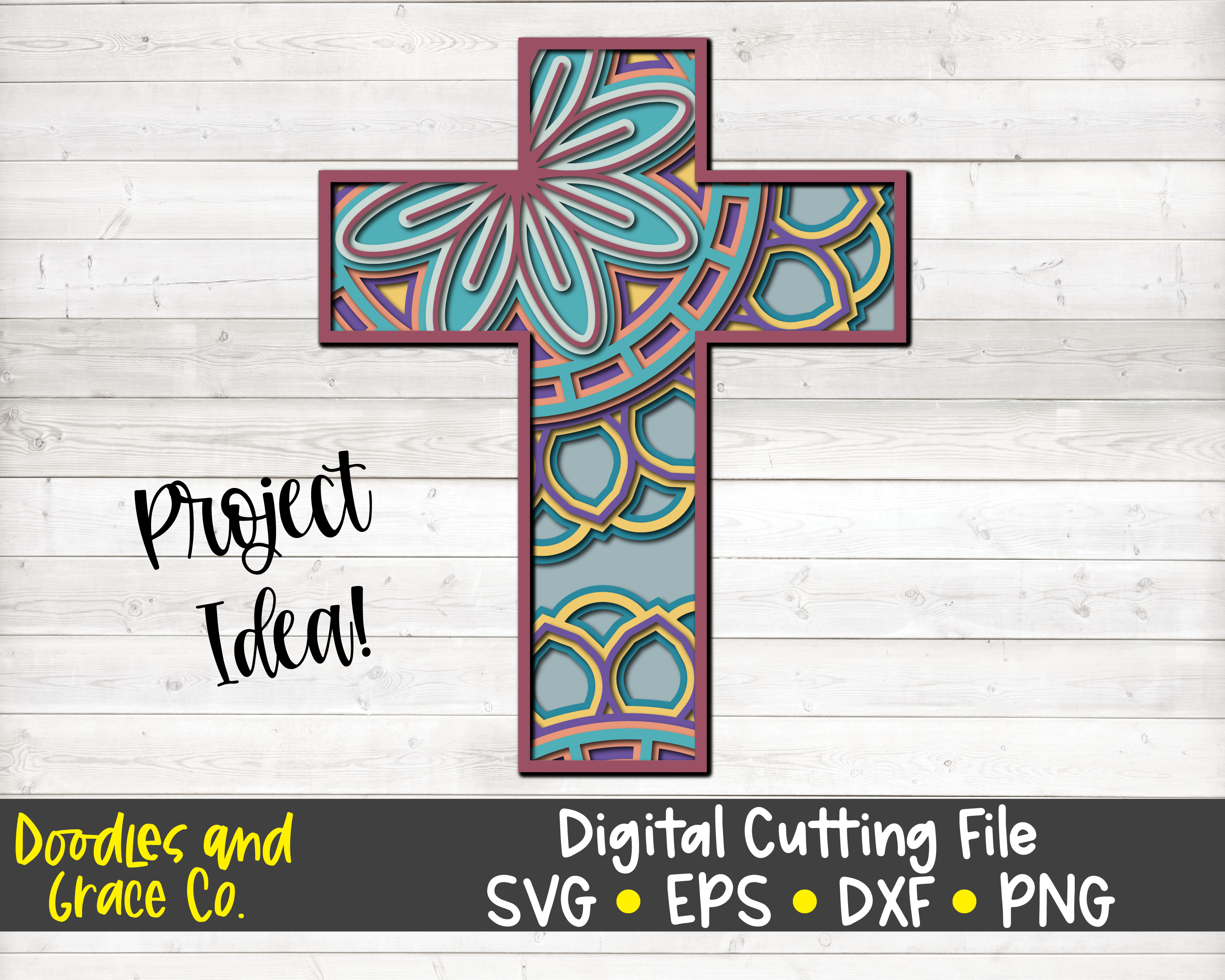 Free Free 66 Layered Cross Mandala SVG PNG EPS DXF File