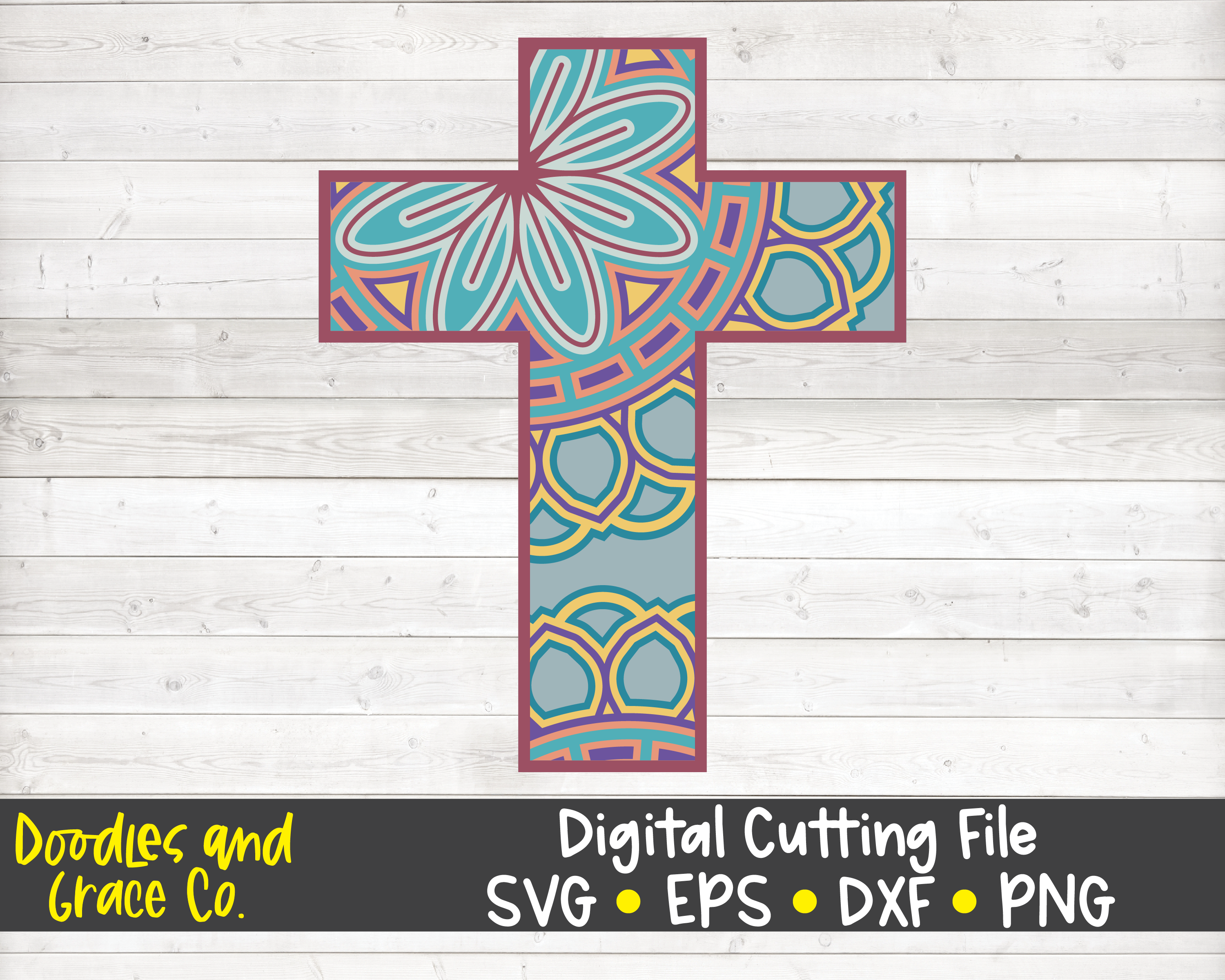 Cross 3d Layered Mandala Svg By Doodles And Grace Thehungryjpeg Com