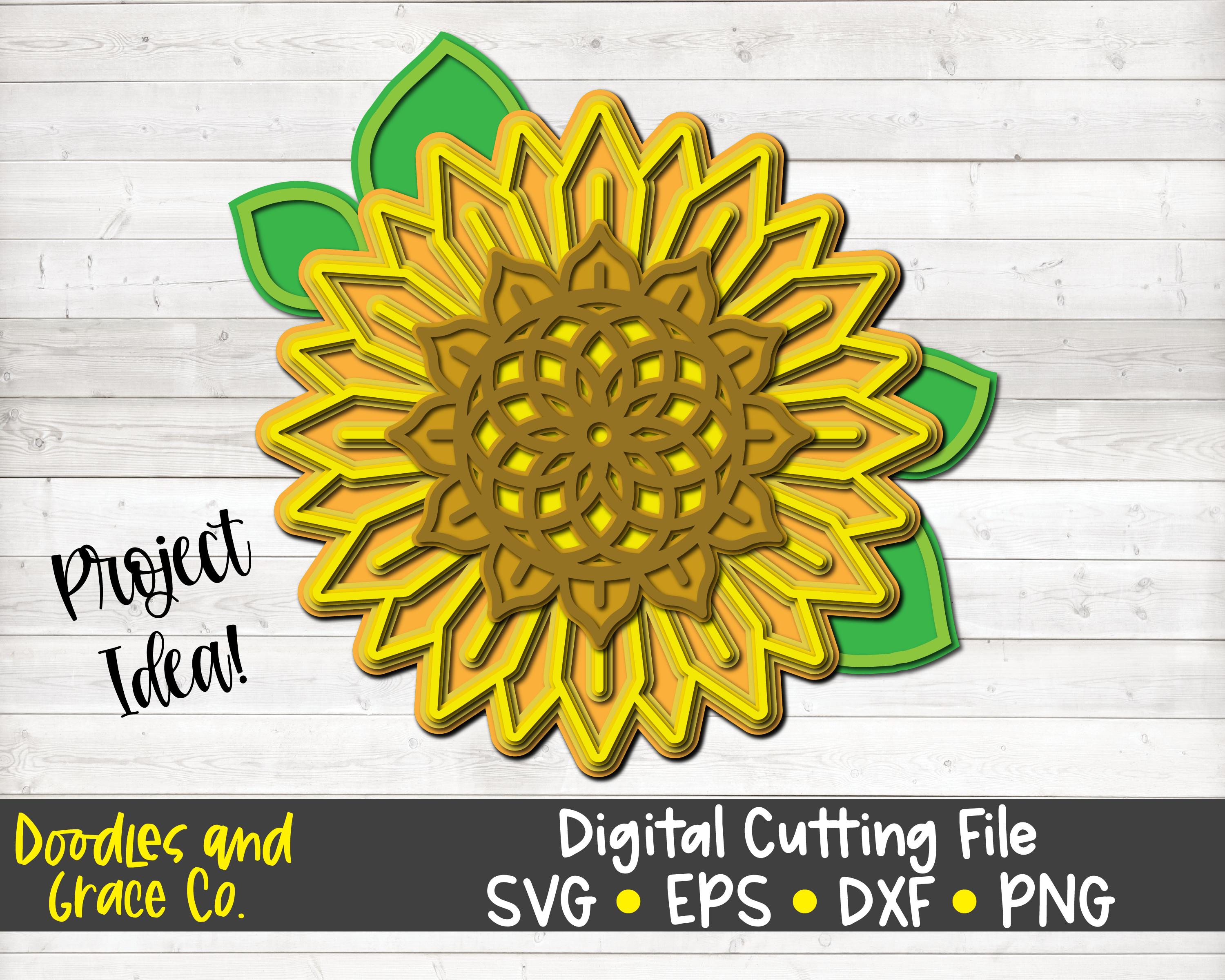 Flower 3D Layered Mandala SVG Bundle By Doodles and Grace ...