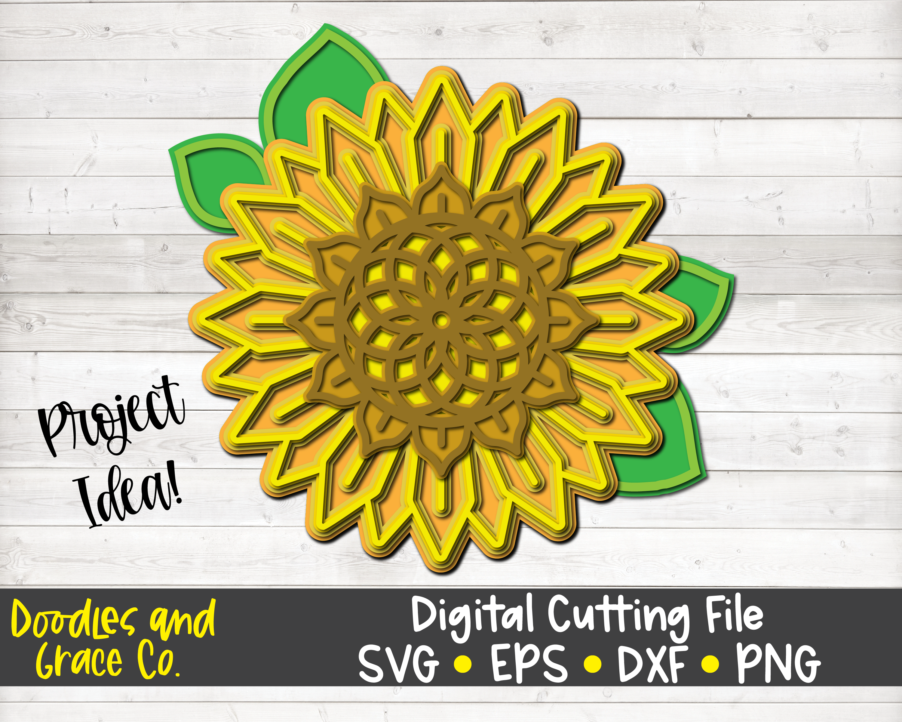 Download Flower 3D Layered Mandala SVG Bundle By Doodles and Grace ...