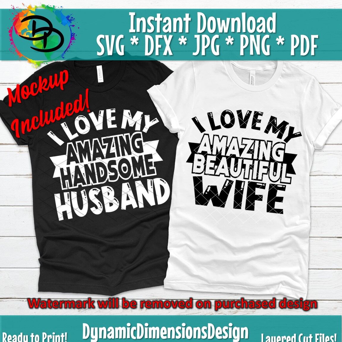 I Love My Wife Svg Handsome Husband Honeymoon Svg Marriage Anniver By Dynamic Dimensions Thehungryjpeg Com