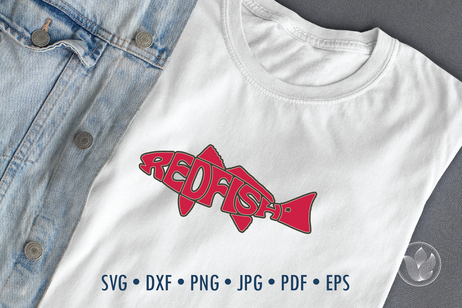 Redfish Word Art Design Svg Dxf Eps Png Cut File Red Drum By Prettydd Thehungryjpeg Com