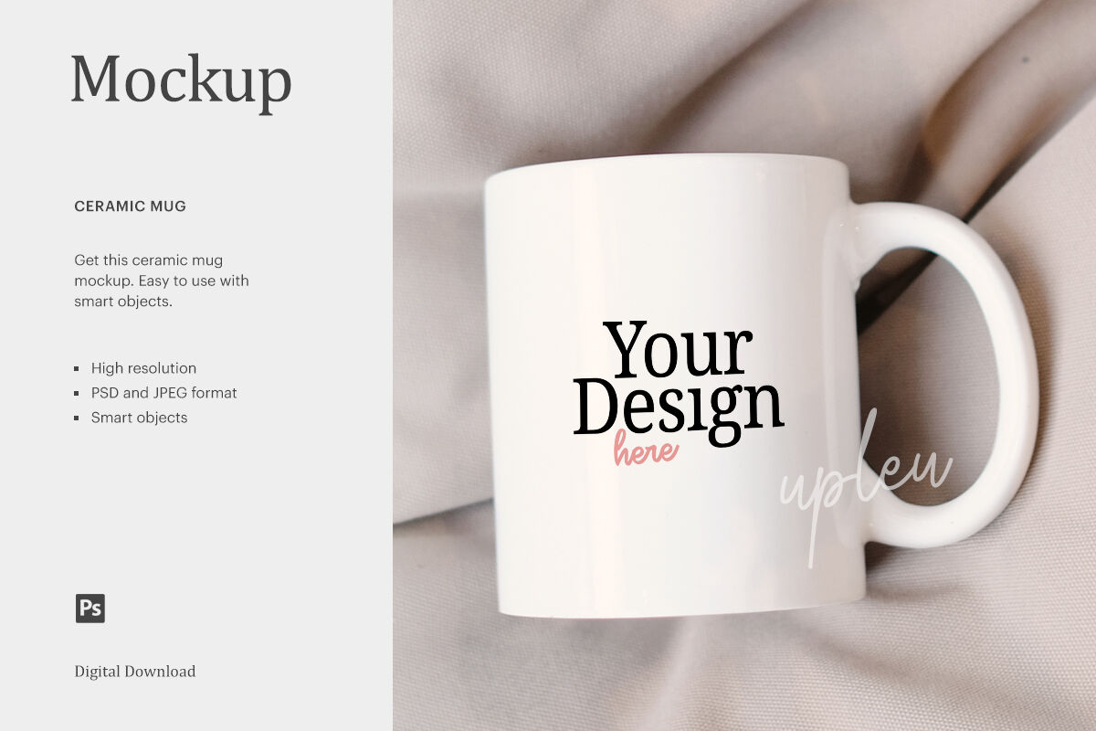 Download 15oz Mug Mockup, Coffee Mug On Bed, Styled White Mug Mockup By ariodsgn | TheHungryJPEG.com