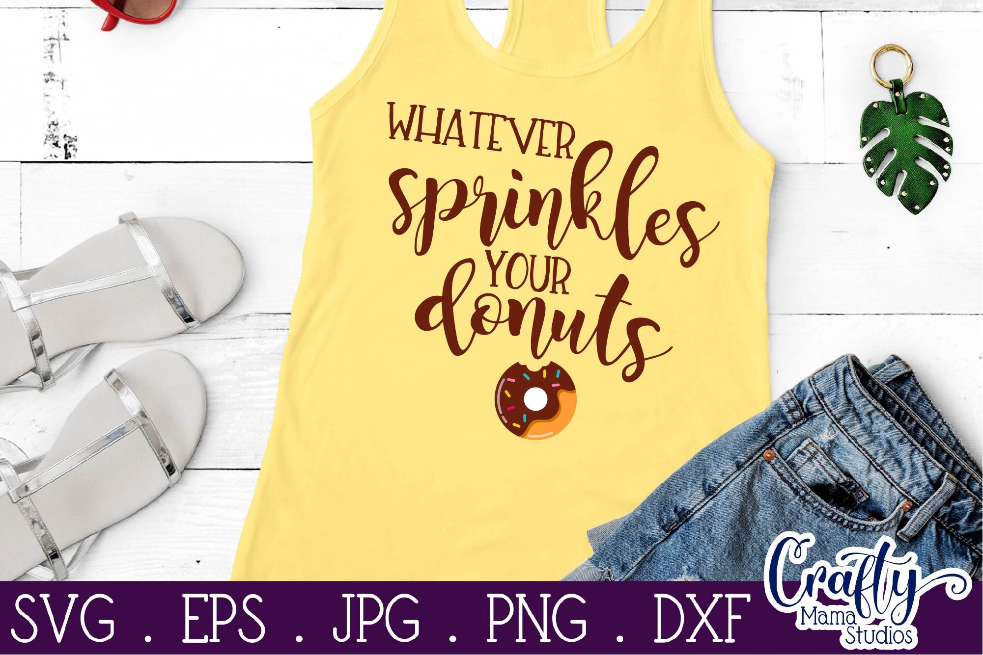 Download Donuts Svg Donut Svg Sarcastic Svg Whatever Sprinkles Your Donut By Crafty Mama Studios Thehungryjpeg Com