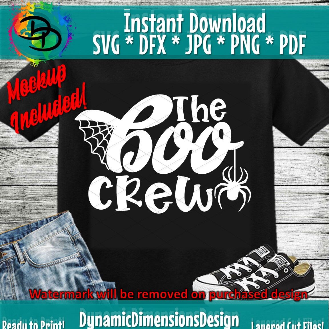 The Boo Crew Halloween Svg Spider Svg Boo Crew Svg Boo Svg Hallow By Dynamic Dimensions Thehungryjpeg Com