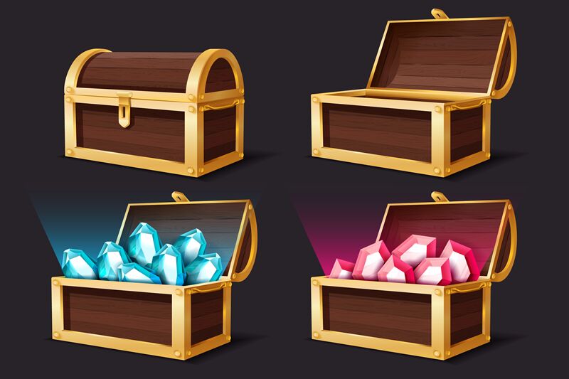 open treasure box