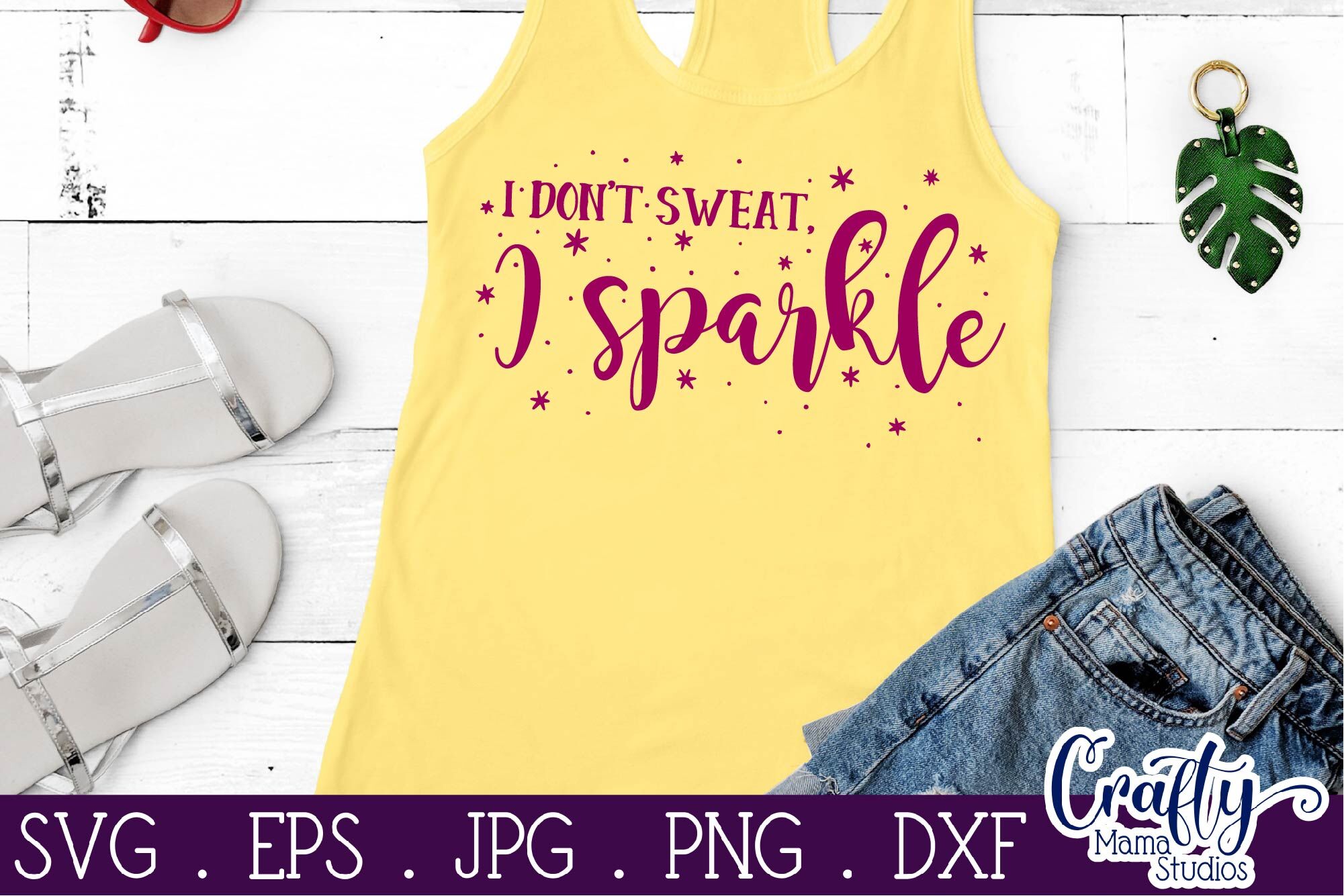 Born To Sparkle Girl Power Svg I Don T Sweat I Sparkle Svg By Crafty Mama Studios Thehungryjpeg Com