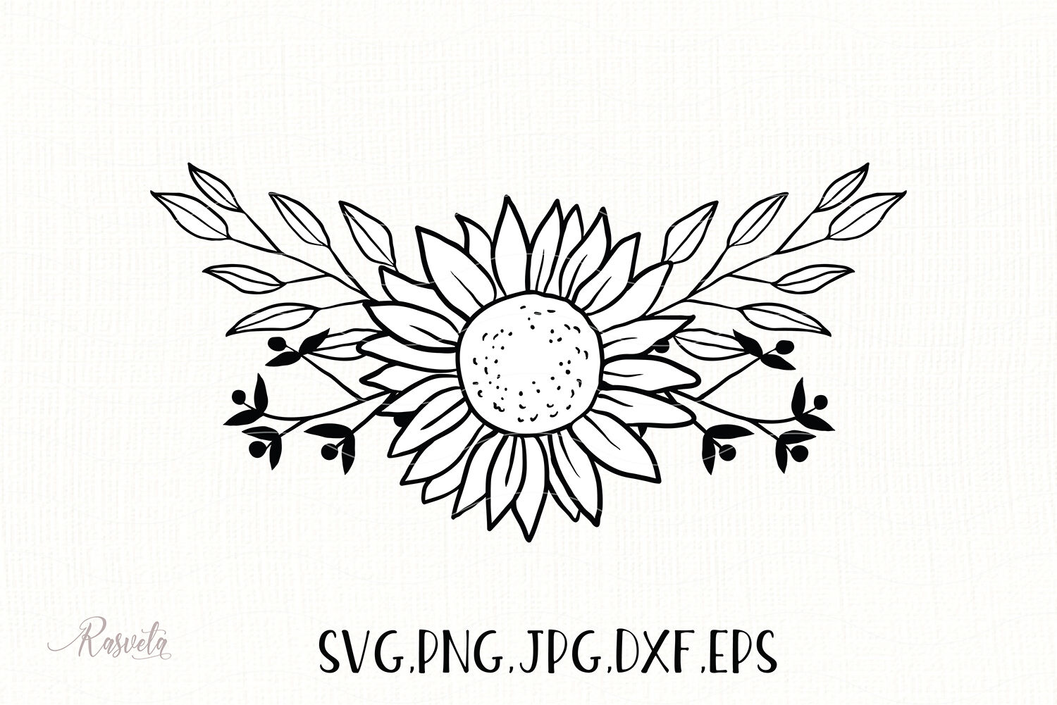 Free Free 266 Silhouette Half Sunflower Svg SVG PNG EPS DXF File