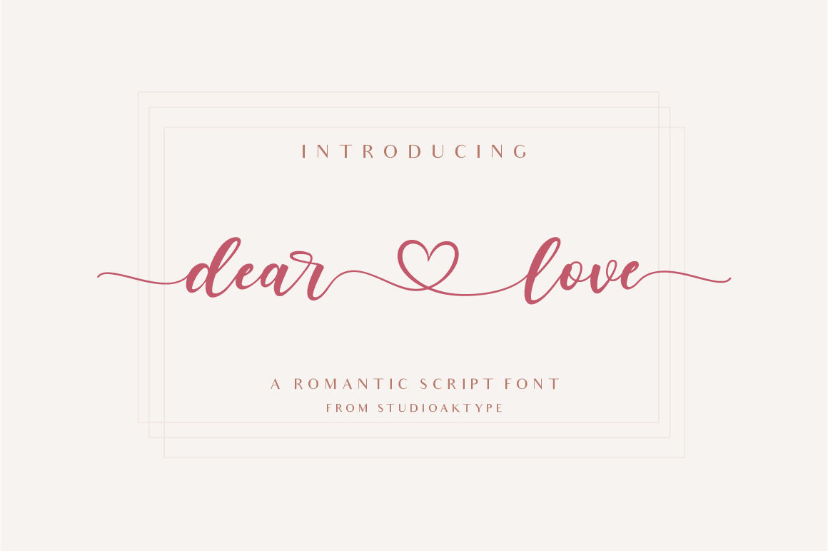 Dear Love A Romantic Script Font By Studioaktype Thehungryjpeg Com