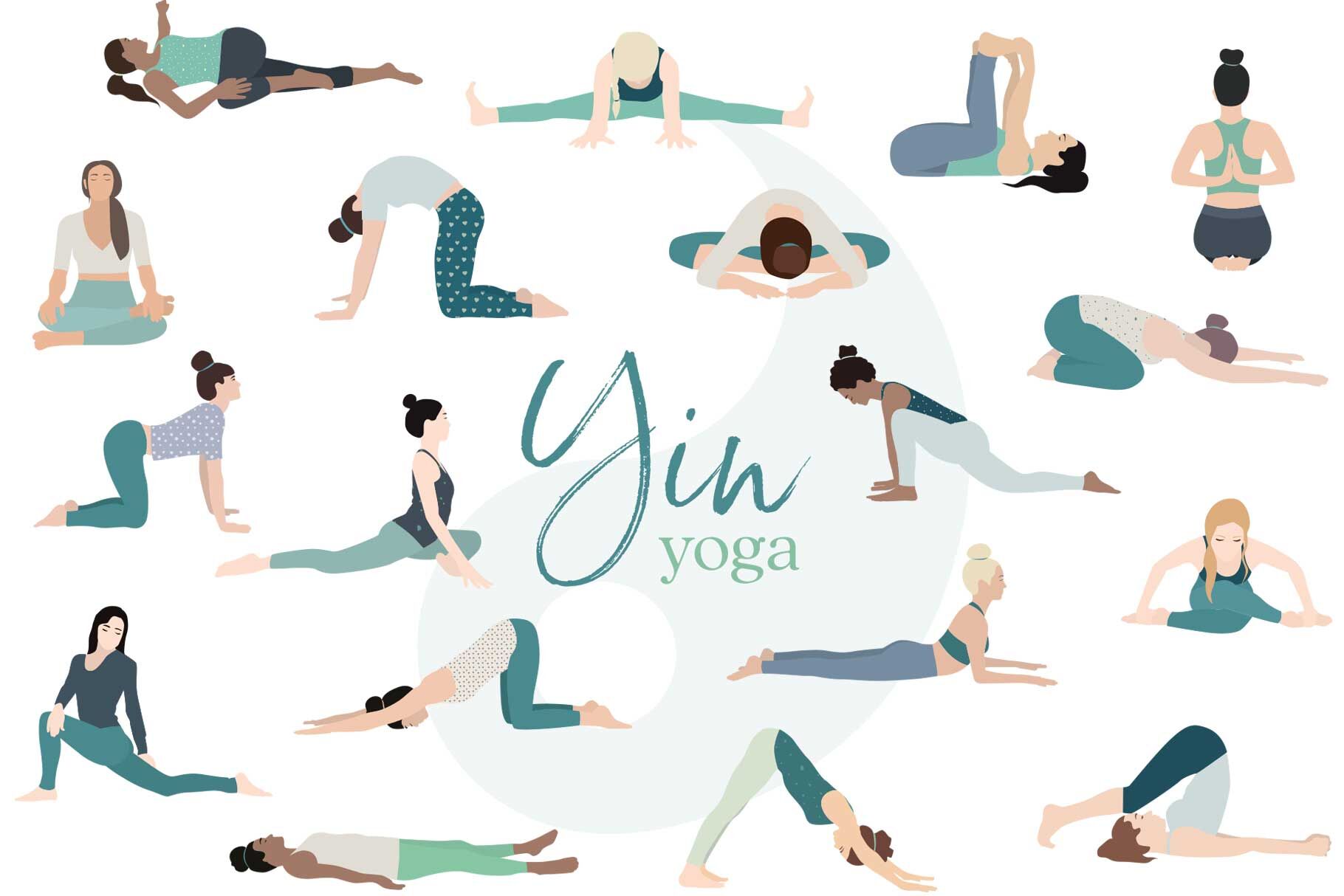 Yin Yoga Postures bundle By Sunnyfields