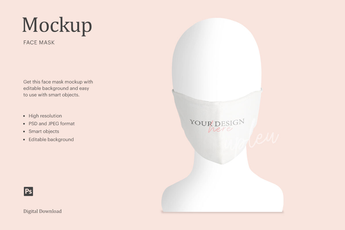 Download Face Mask Mockup Psd Free Mockups Psd Template Design Assets PSD Mockup Templates