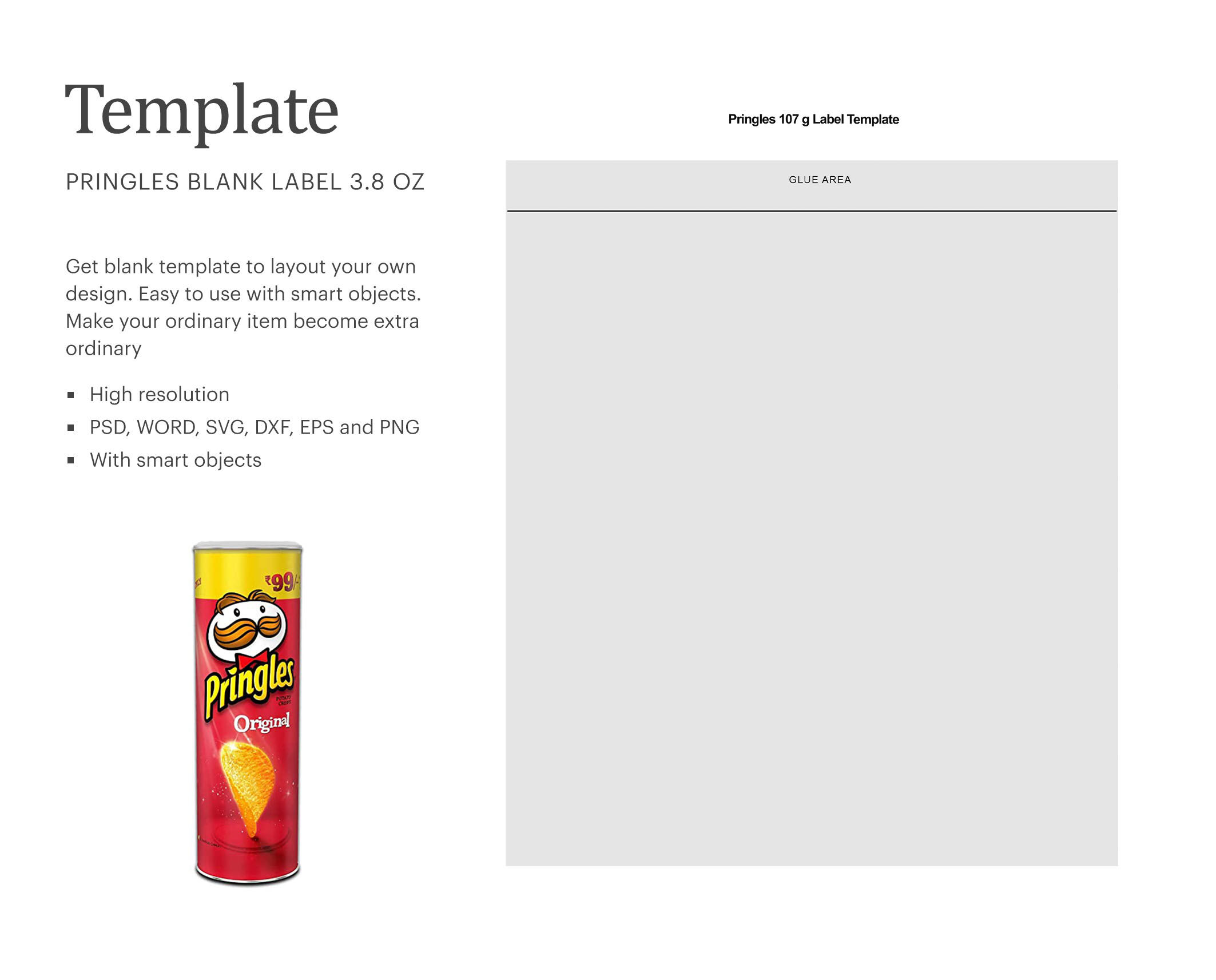 Pringles 3 8oz Can Wrapper Template Paper Size 8 5 x 11 By ariodsgn