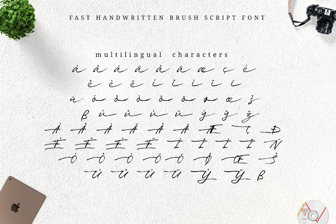 Fast Brush Font By Ibey Design Thehungryjpeg Com