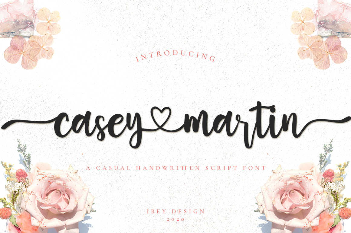 Casey Martin Script By Ibey Design Thehungryjpeg Com