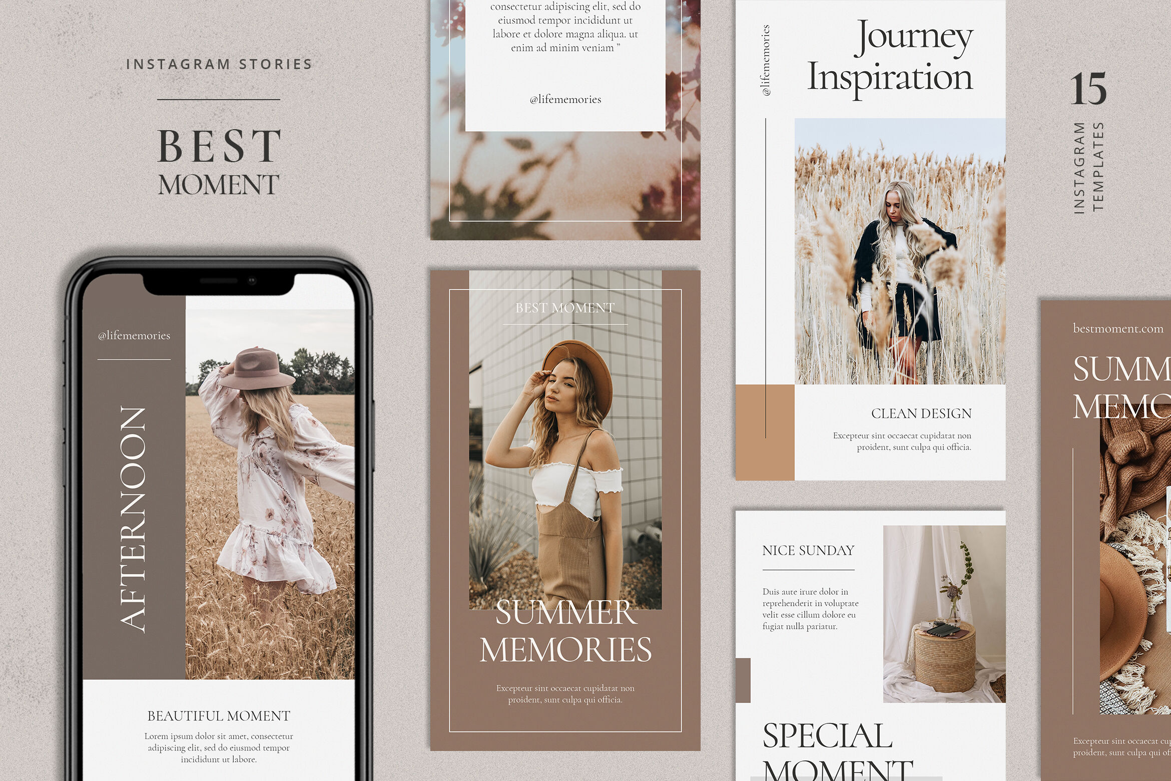 Best Moment Instagram Stories Template By StringLabs | TheHungryJPEG