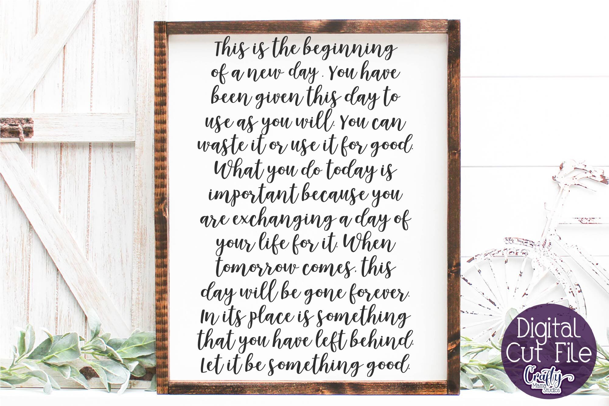 Inspirational Svg - New Day By Crafty Mama Studios | TheHungryJPEG