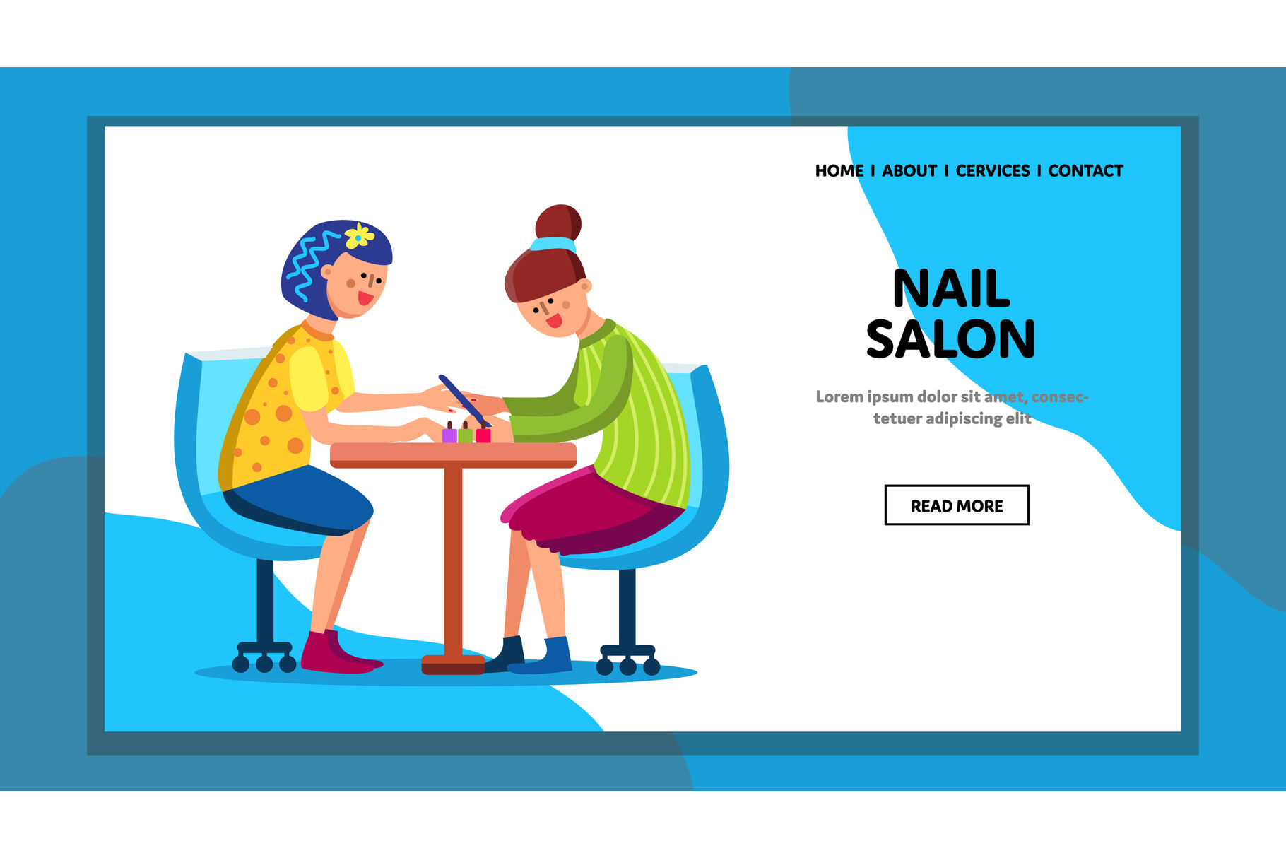 Unique nail salon logo vector free download