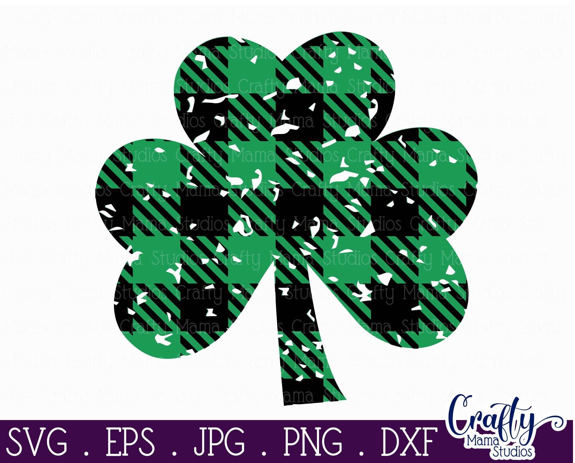 Download Grunge - Buffalo Plaid Shamrock Svg By Crafty Mama Studios ...